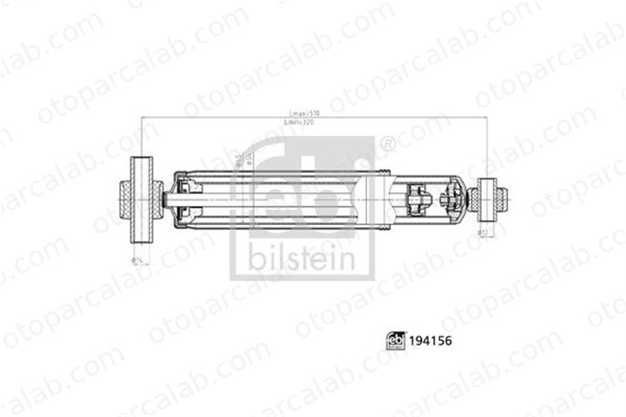 FEBI BILSTEIN 194156 Amortisör Arka Sağ veya Sol FORD TRANSIT CUSTOM V362 Panelvan/Van TOURNEO CUSTOM V362 Minibüs/Otobüs FK2118080DB 1763859