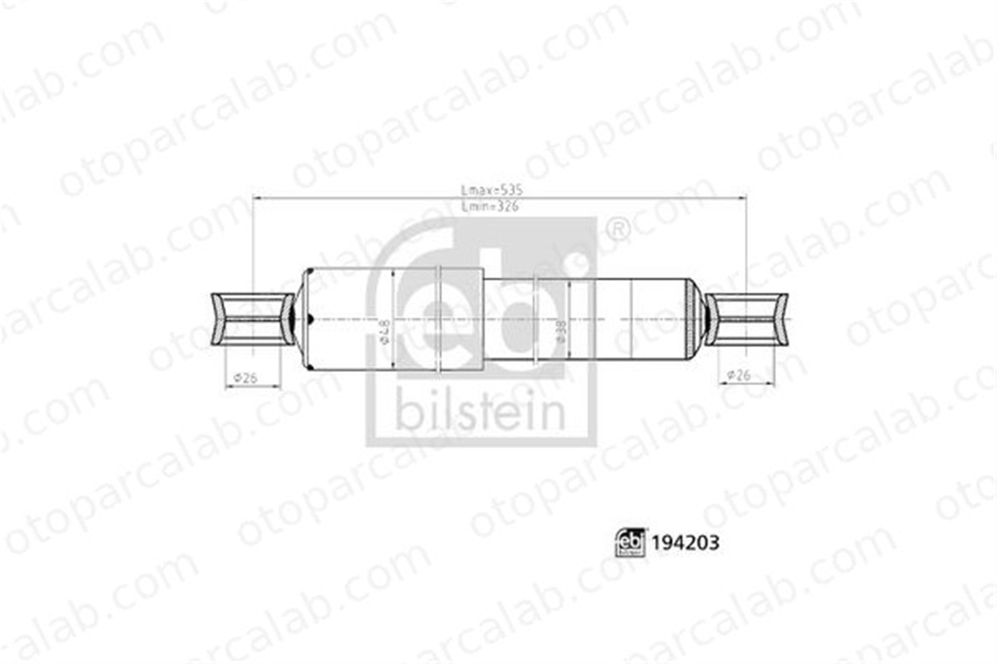 FEBI BILSTEIN 194203 Amortisör Arka Sağ veya Sol VW TARO FORD RANGER J4853139925 1560507