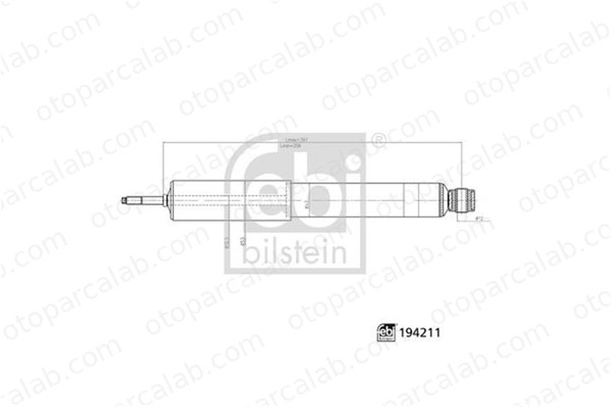 FEBI BILSTEIN 194211 Amortisör Ön Sağ veya Sol TOYOTA HIACE IV Minibüs/Otobüs HIACE IV Panelvan/Van 4851126120 4851126130