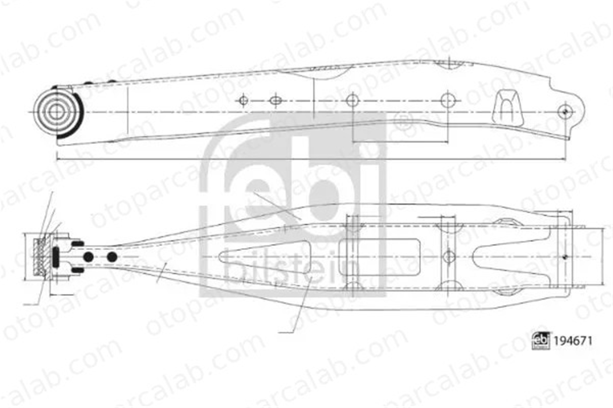 FEBI BILSTEIN 194671 Salıncak Arka Alt Sağ veya Sol SUBARU IMPREZA Hatchback FORESTER 20250AJ040 20250CA010
