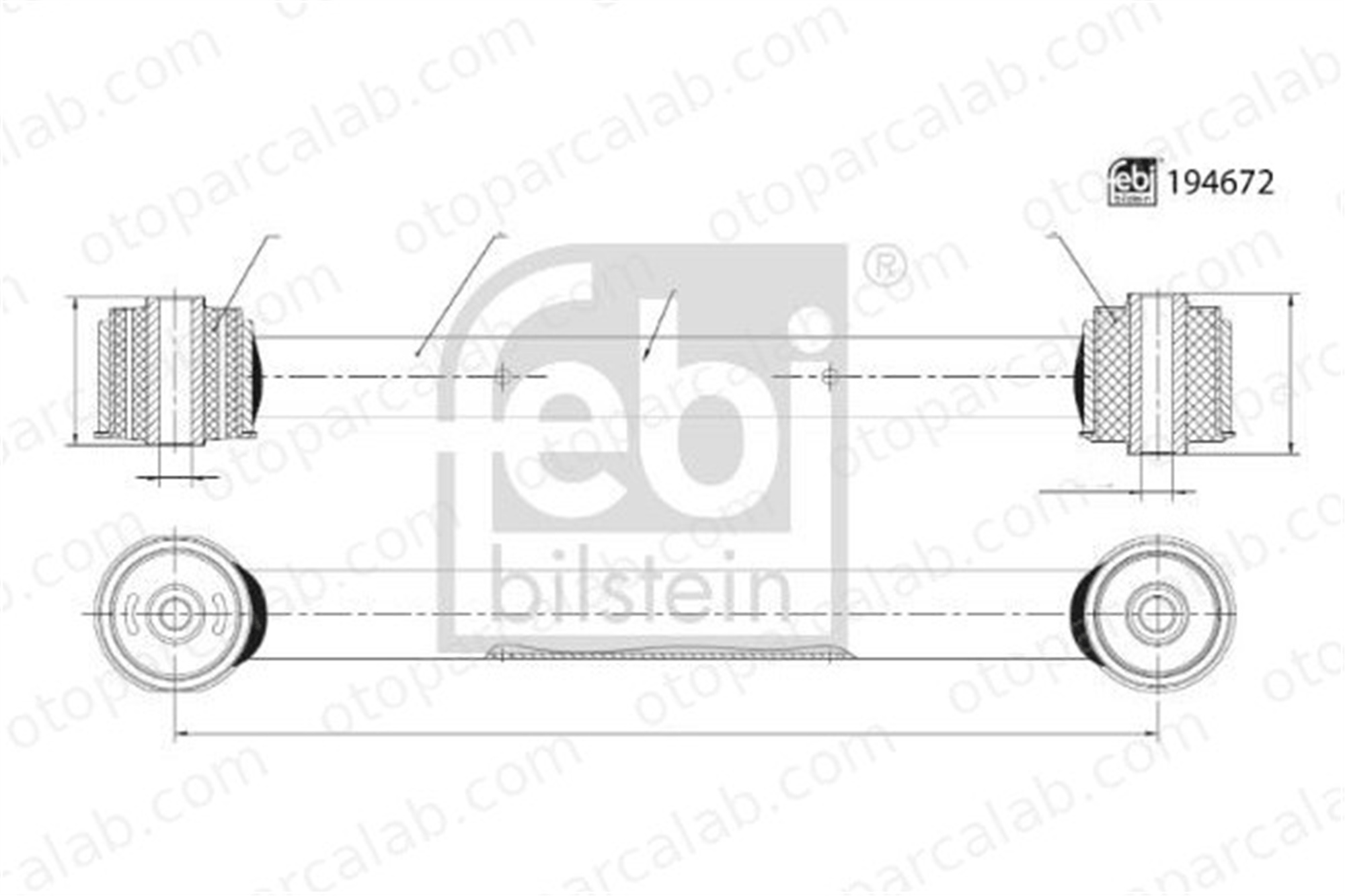 FEBI BILSTEIN 194672 Salıncak Arka Alt Sağ veya Sol JEEP GRAND CHEROKEE III COMMANDER 52089630AA 52089630AB
