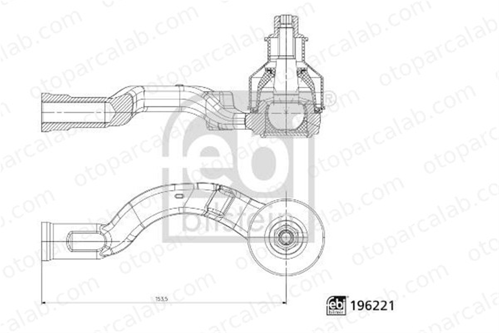 FEBI BILSTEIN 196221 Rot Başı Sağ CITROËN C4 X C4 III 196221 1680446380