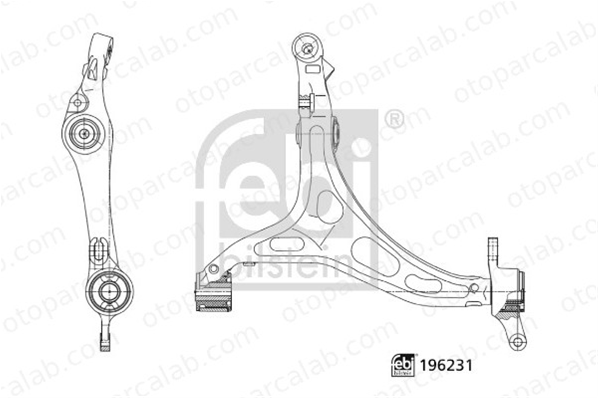 FEBI BILSTEIN 196231 Salıncak Ön Alt Sol JEEP GRAND CHEROKEE IV DODGE DURANGO 5168159AA 5168159AB