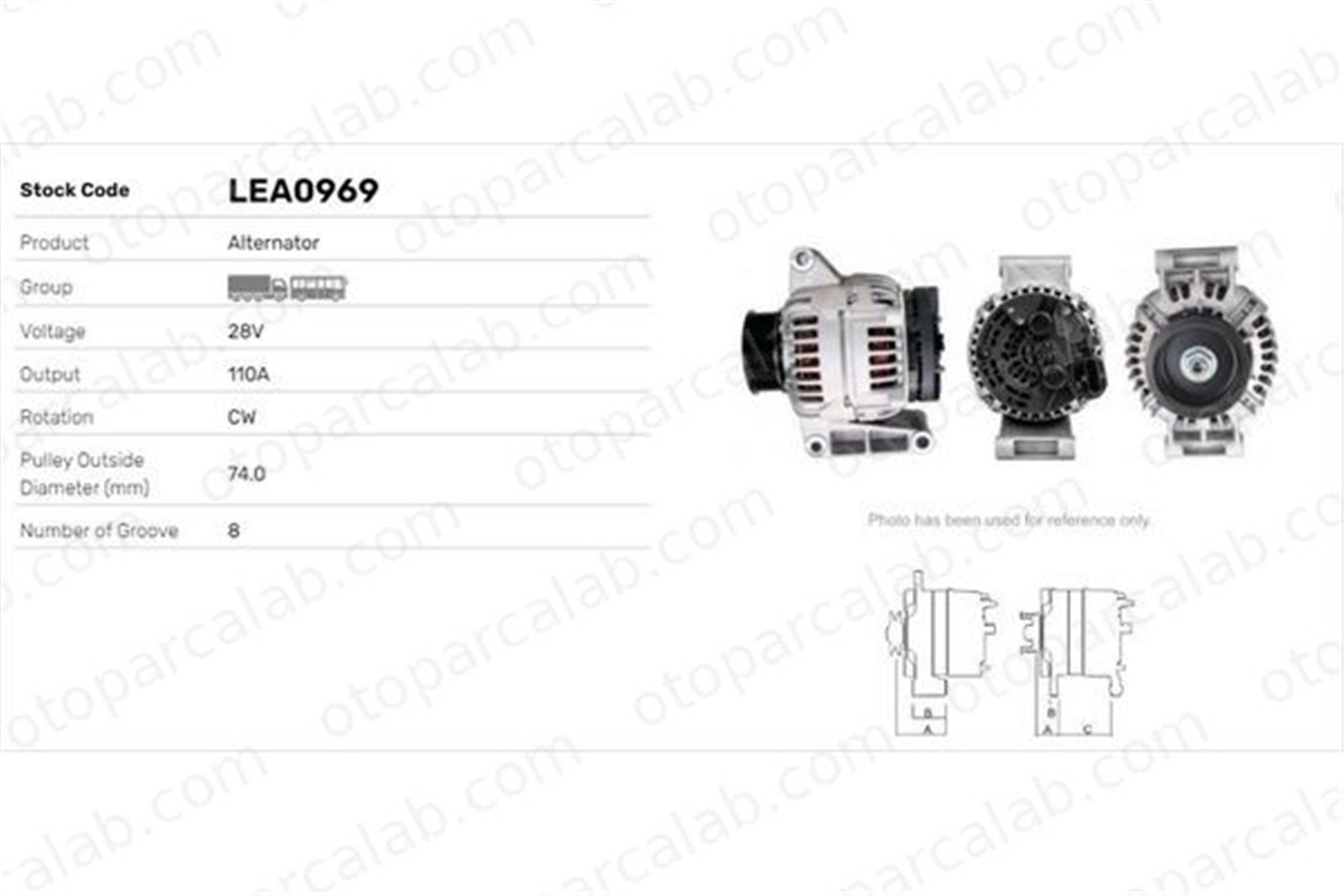 FEBI BILSTEIN 196683 Alternatör DAF XF II XD 1886884 1927309