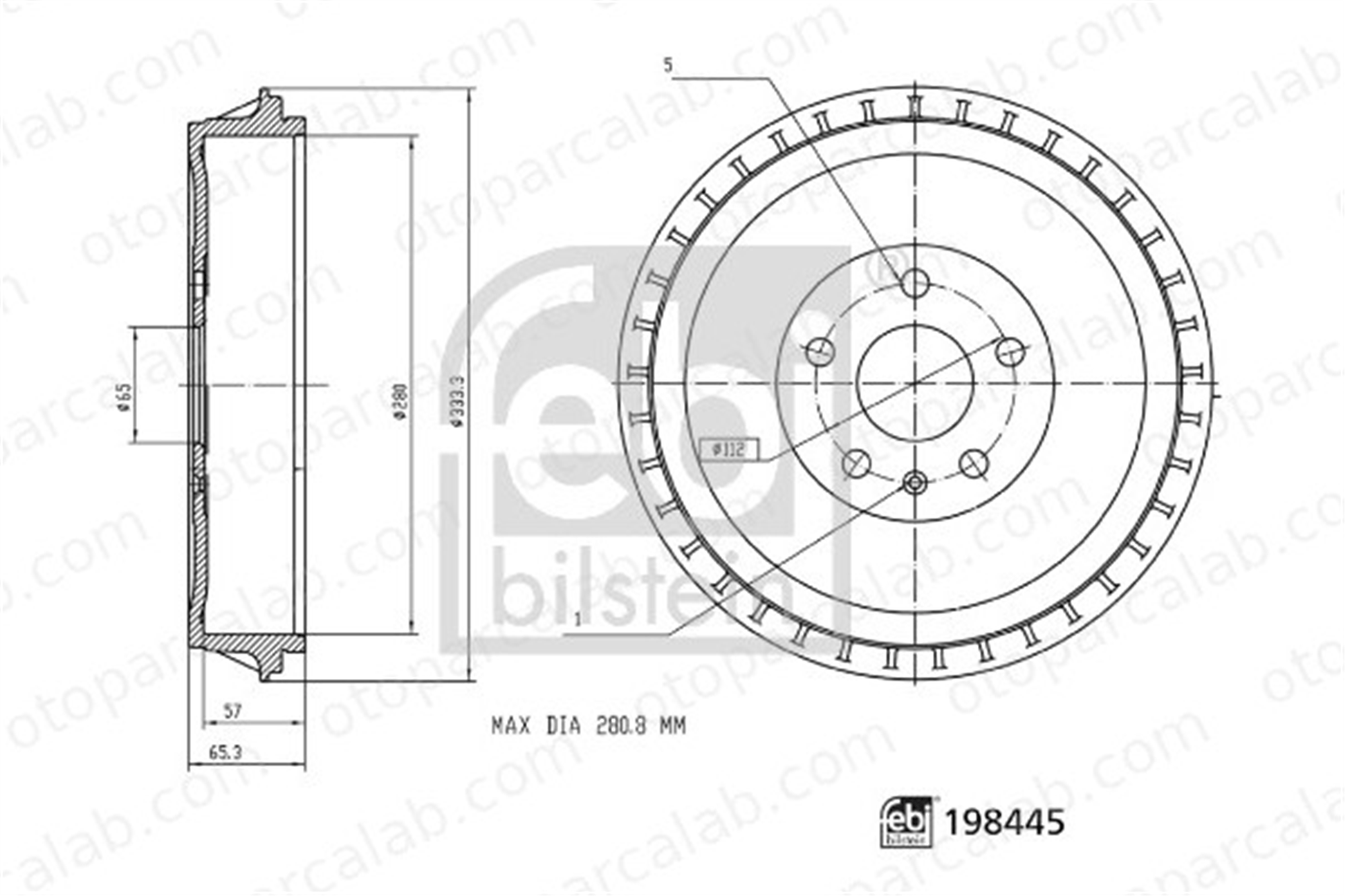 FEBI BILSTEIN 198445 Kampana Arka Sağ veya Sol VW ID.3 ID.4 1EA609617D