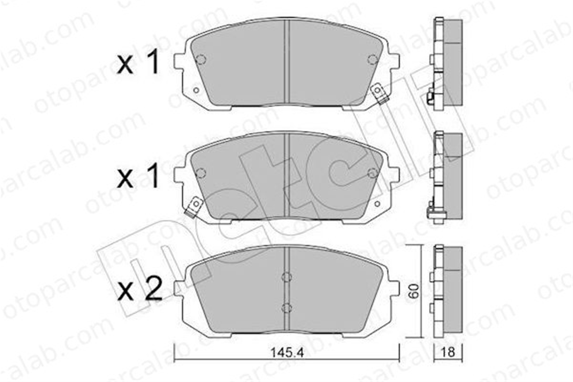 FERBE 100500 Fren Disk Balata Ön HYUNDAI SONATA VIII 58101L1A02 58101AAA10