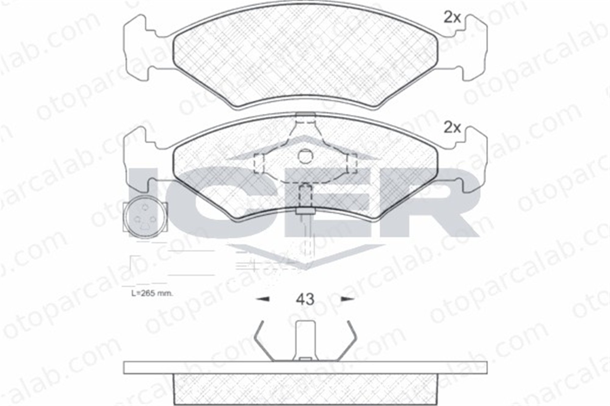 FERBE 15700 Fren Disk Balata Ön FORD SIERRA II Turnier SIERRA II 5018195 5018900