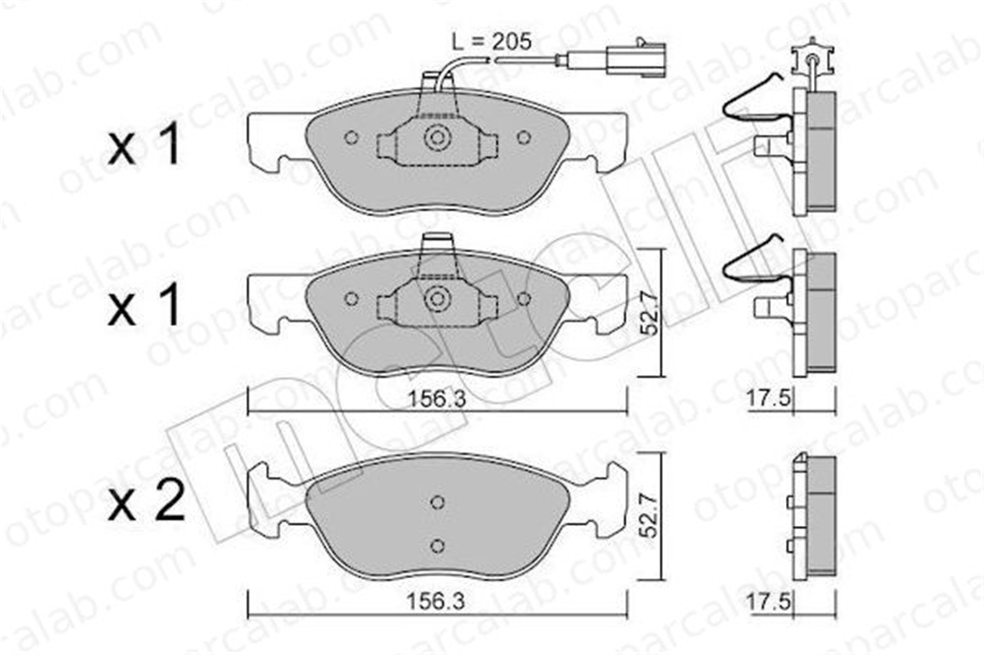 FERBE 25900 Fren Disk Balata Ön FIAT MAREA MAREA Weekend 77362186 6001073149