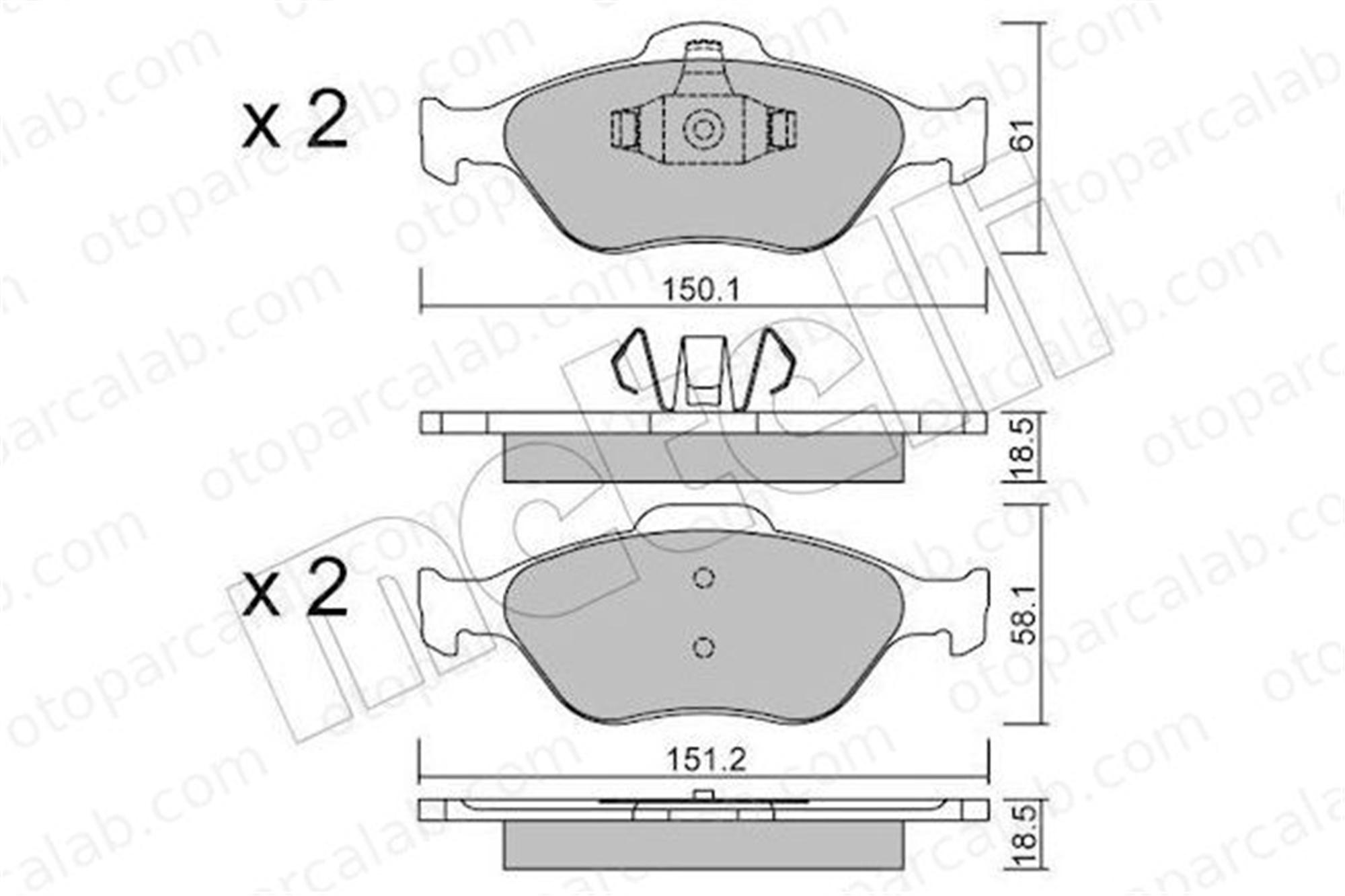 FERBE 41300 Fren Disk Balata Ön FORD FIESTA V FIESTA IV YS612K021DA 1101462