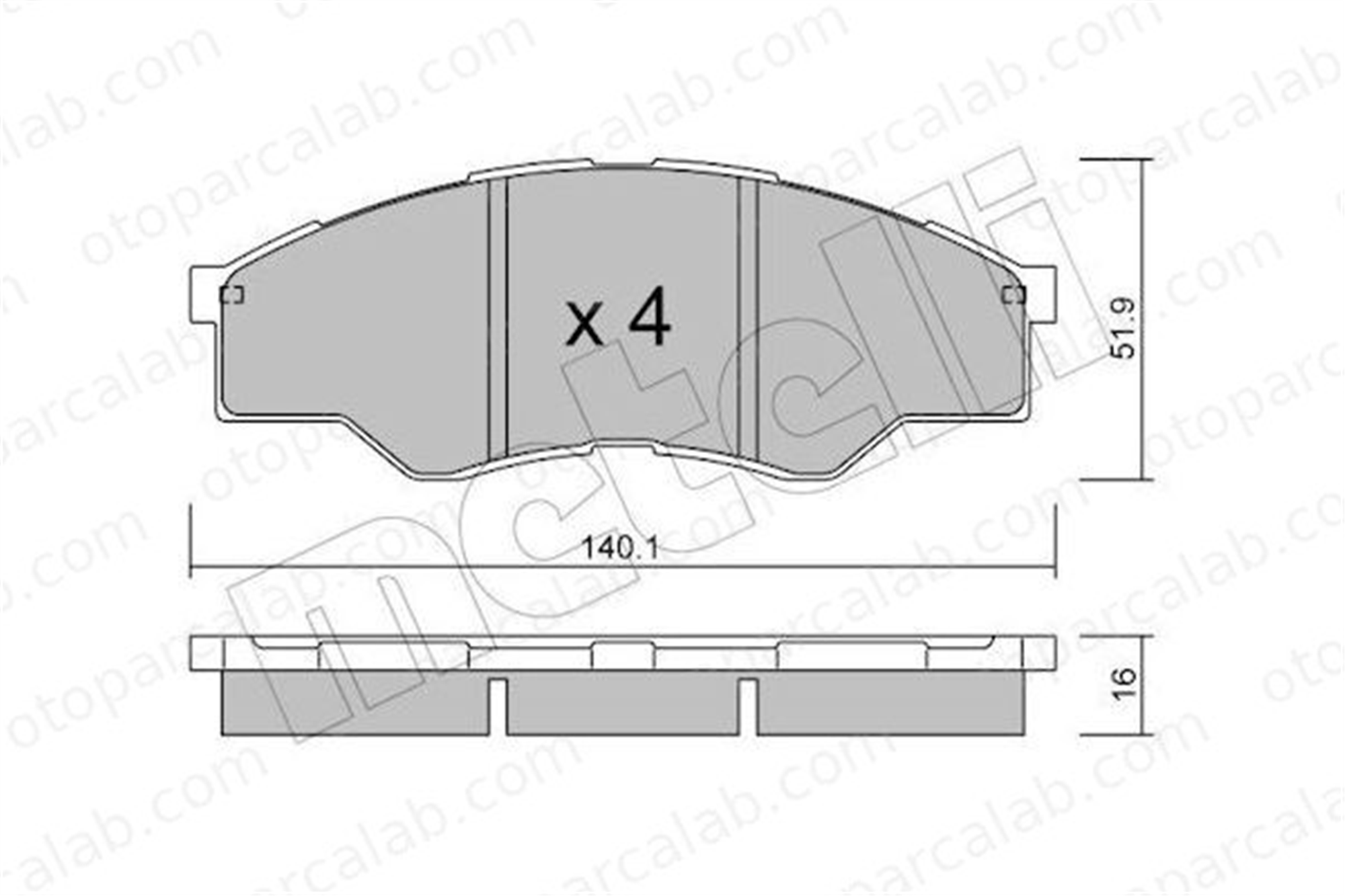 FERBE 43900 Fren Disk Balata Ön TOYOTA HILUX VII Pick-up 44650K160 44650K010