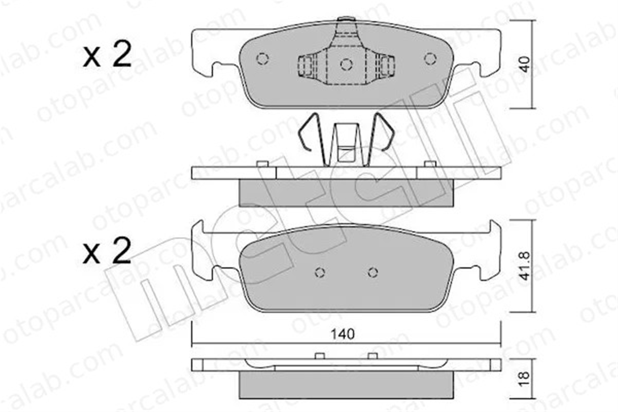 FERBE 69100 Fren Disk Balata Ön RENAULT CLIO IV TWINGO III 410602581R 410605612R