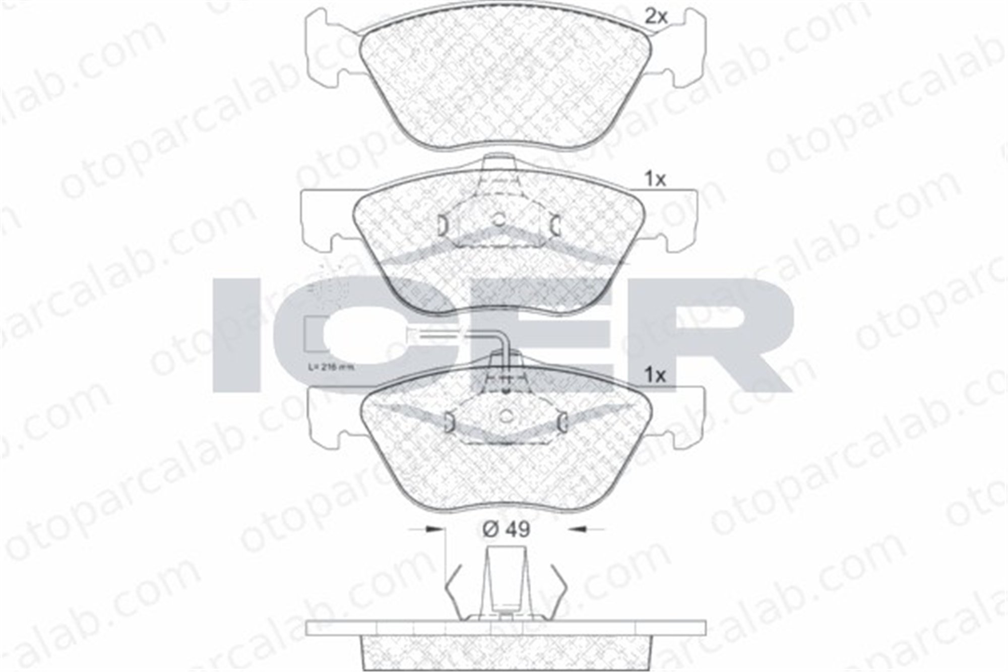FERBE 90300 Fren Disk Balata Ön ALFA ROMEO 156 Sportwagon 156 71770112 71753039