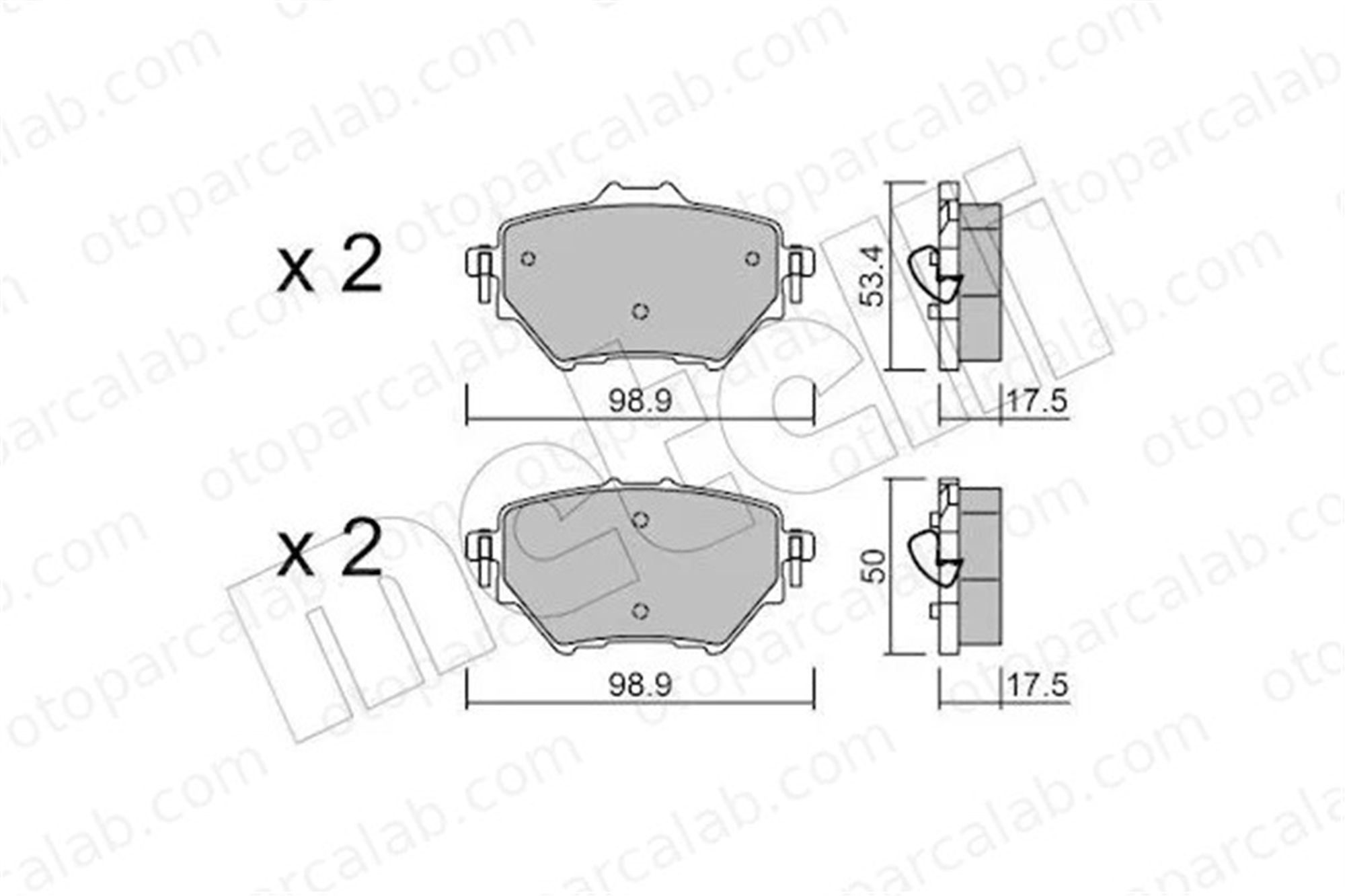 FERBE 97400 Fren Disk Balata Arka PEUGEOT 3008 SUV 308 II 1609000680 1617535380