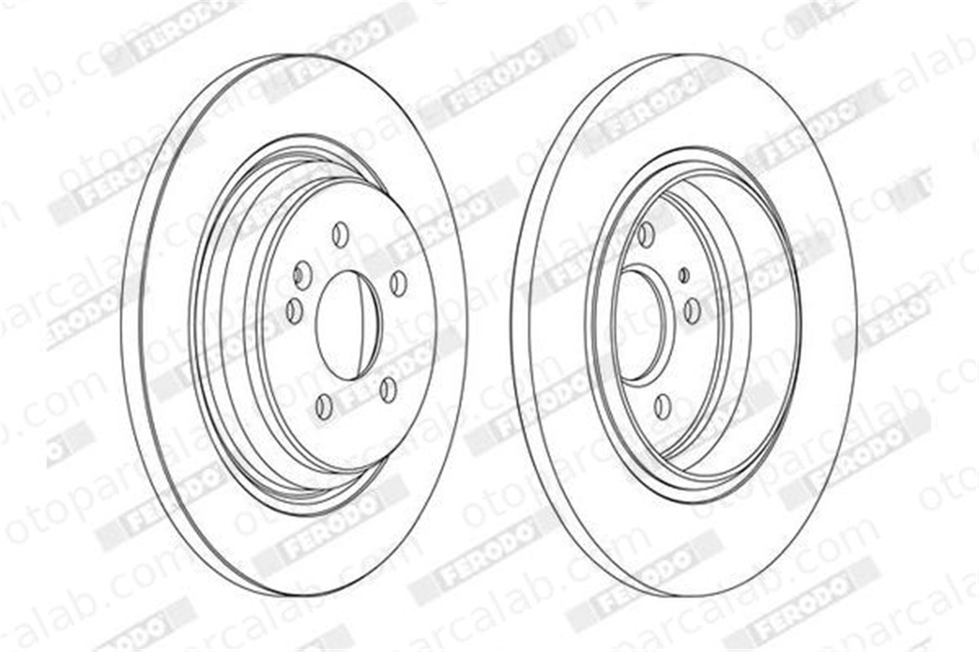 FERODO DDF1099C Fren Disk Ayna Arka Sağ ve Sol MERCEDES-BENZ M-SERISI 1634230012 1634230212