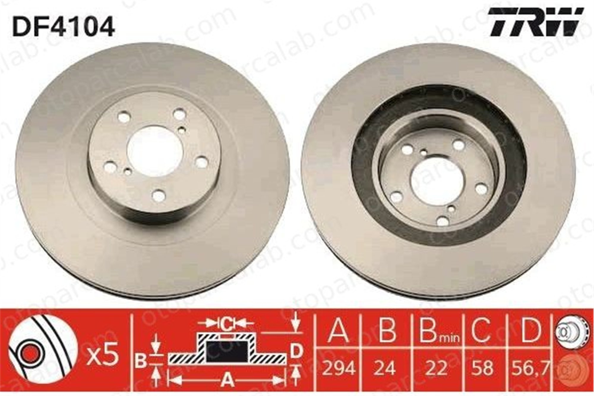 FERODO DDF1175 Fren Disk Ayna Ön Sağ ve Sol SUBARU OUTBACK FORESTER 26300AE061 26300AE060