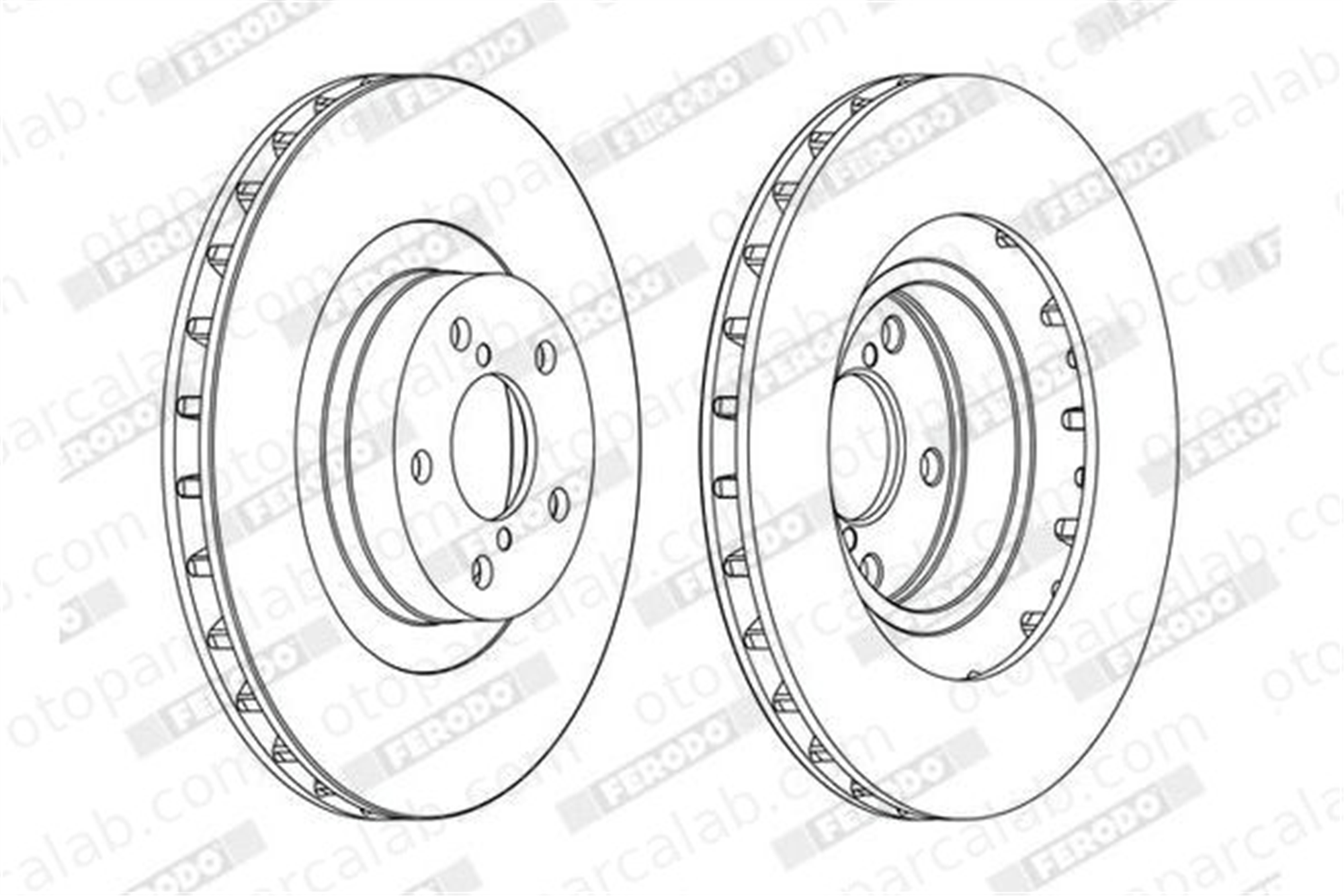 FERODO DDF1175C Fren Disk Ayna Ön Sağ ve Sol SUBARU OUTBACK FORESTER 26300AE060 26300AE061