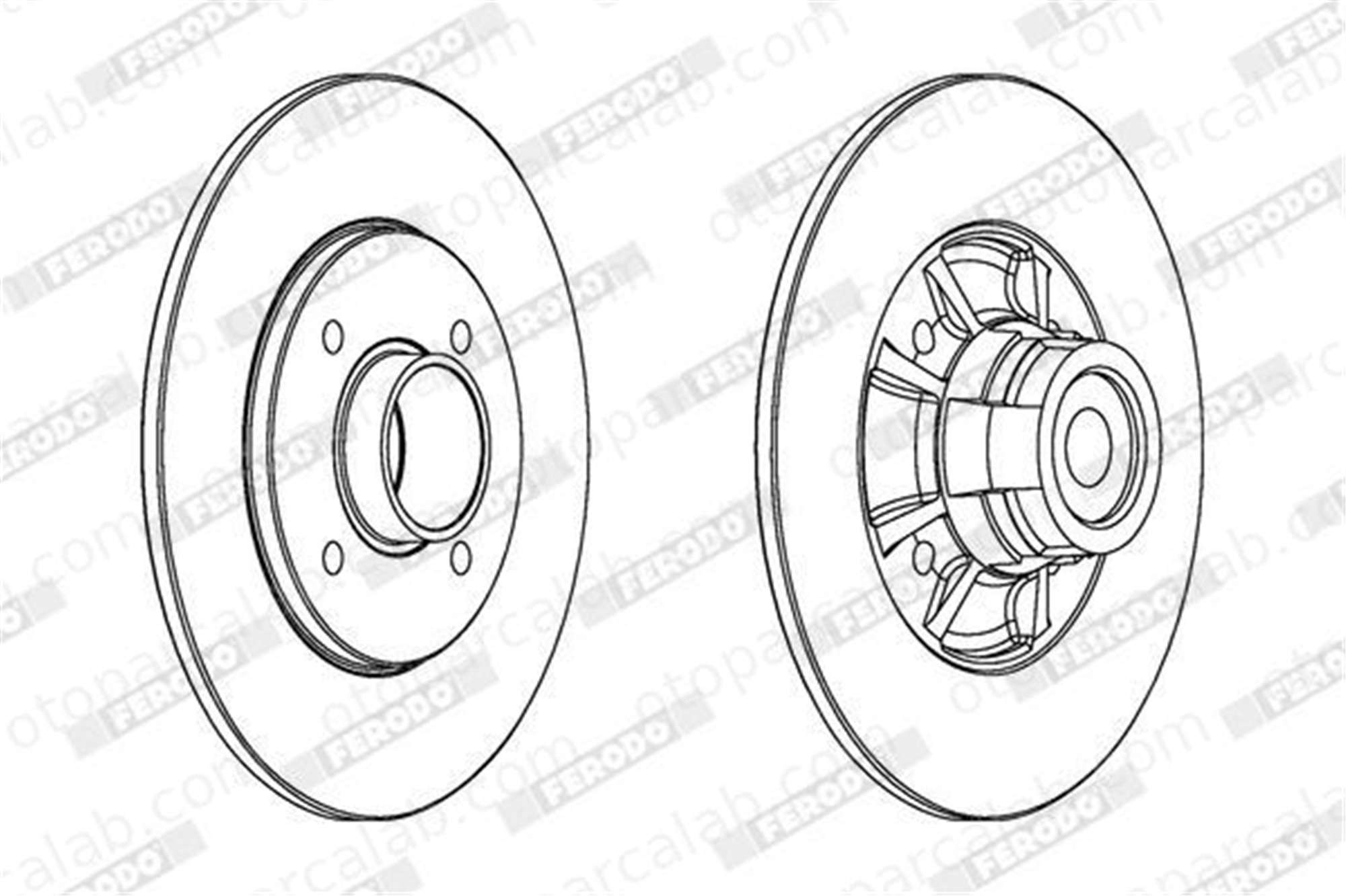 FERODO DDF1517-1 Fren Disk Ayna Arka Sağ ve Sol RENAULT 19 II Chamade MEGANE I 7700828882 7700829553