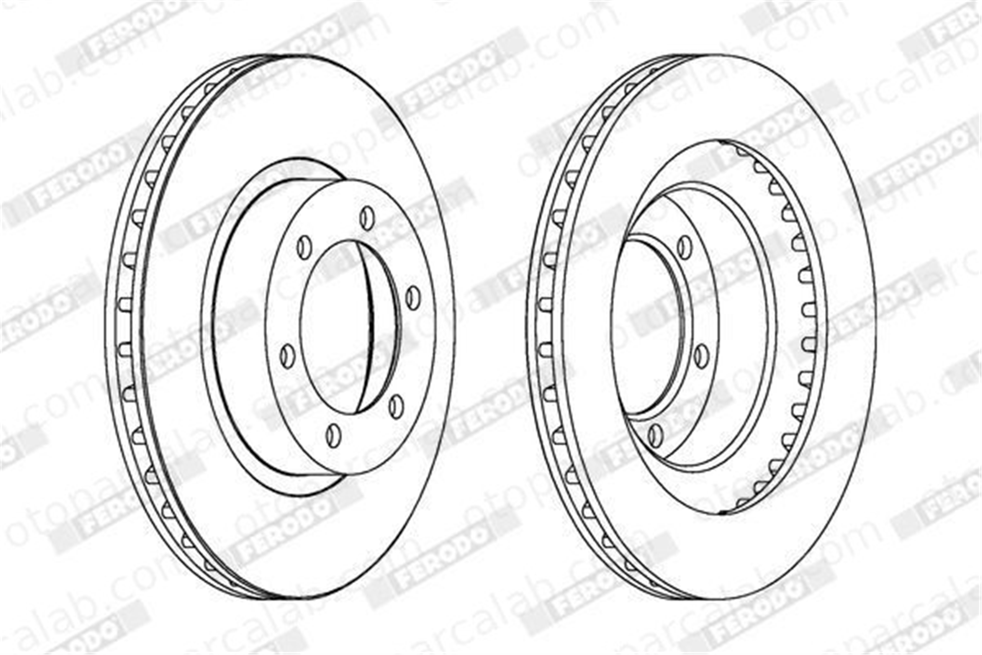 FERODO DDF1594C Fren Disk Ayna Ön Sağ ve Sol TOYOTA LAND CRUISER PRADO ­4351260151 4351260160