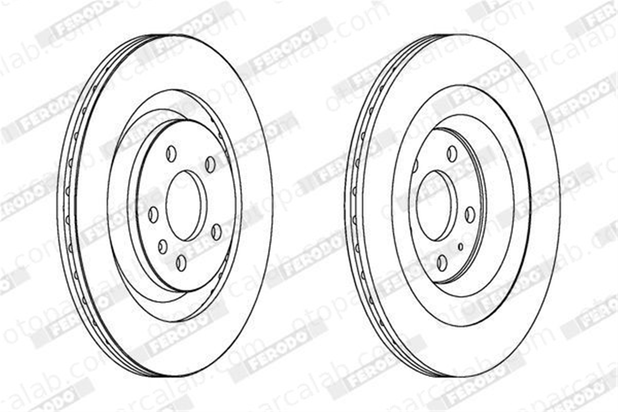 FERODO DDF1667C Fren Disk Ayna Arka Sağ ve Sol AUDI Q5 A4 B8 8W0615601K 8K0615601C