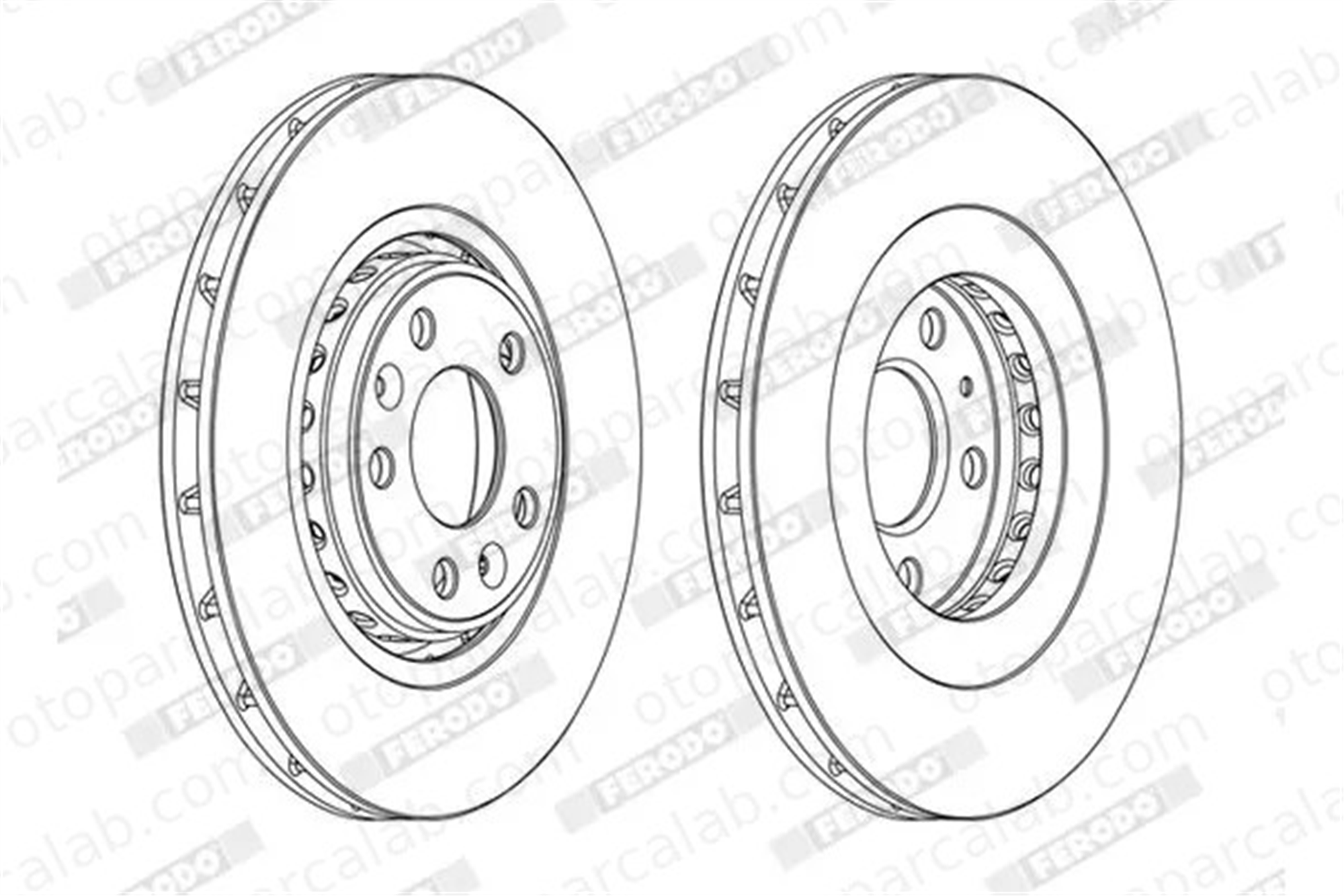 FERODO DDF1727C Fren Disk Ayna Ön Sağ ve Sol RENAULT SCÉNIC IV GRAND SCÉNIC IV 402060003R 402064155R