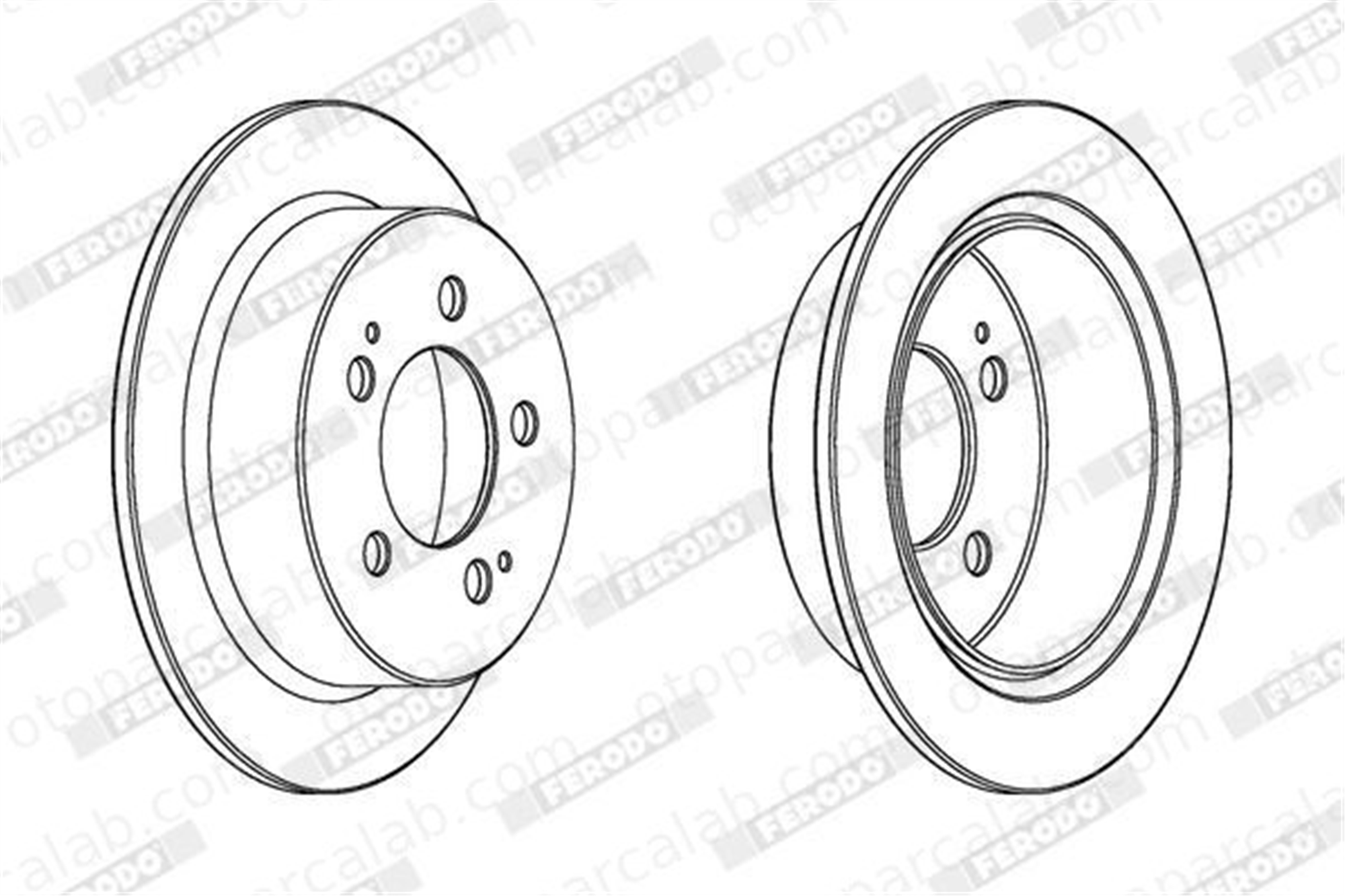FERODO DDF1753C Fren Disk Ayna Arka Sağ ve Sol SSANGYONG REXTON / REXTON II KYRON 4840109000 4840109001