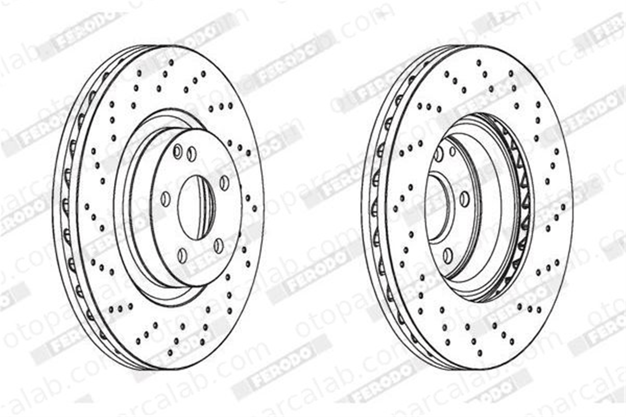 FERODO DDF1769C-1 Fren Disk Ayna Ön Sağ ve Sol MERCEDES-BENZ S-SERISI A2214211712 2214210612