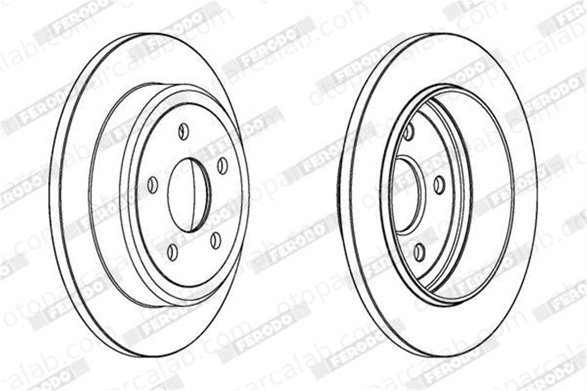 FERODO DDF1813C Fren Disk Ayna Ön Sağ ve Sol JEEP GRAND CHEROKEE III COMMANDER 1052089275AB 52089275AB