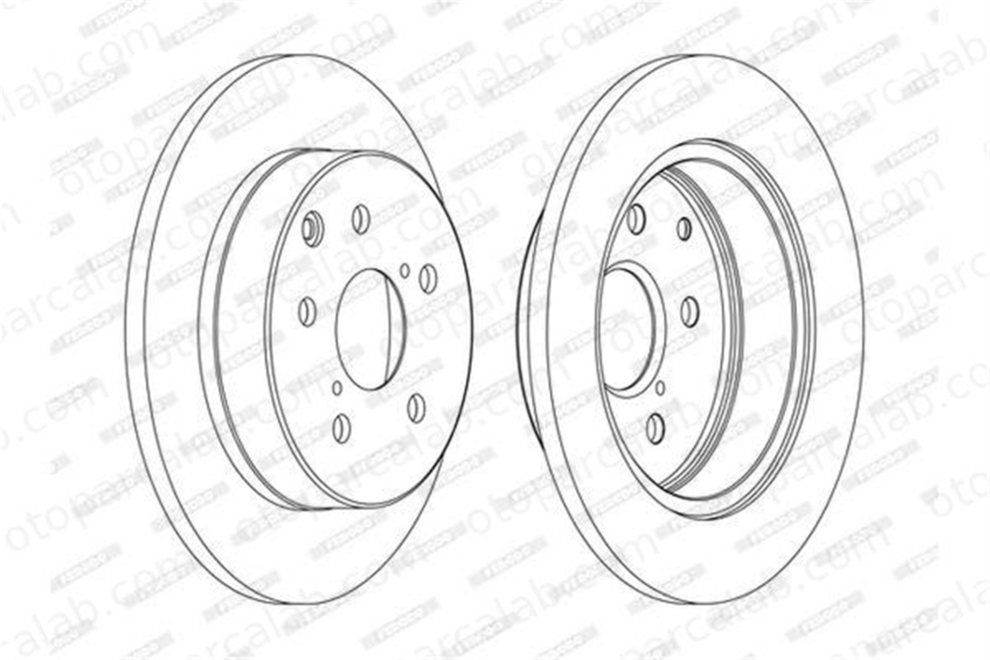 FERODO DDF1846C Fren Disk Ayna Arka Sağ ve Sol TOYOTA RAV 4 IV RAV 4 III 4243142060 424310R010