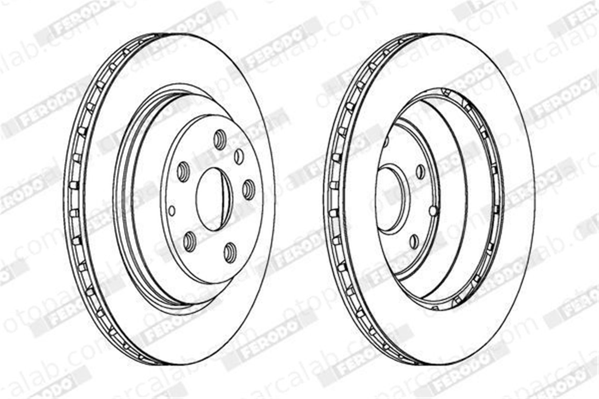 FERODO DDF1855C-1 Fren Disk Ayna Arka Sağ ve Sol PORSCHE CAYENNE AUDI Q7 7L8615601A 7L8615601