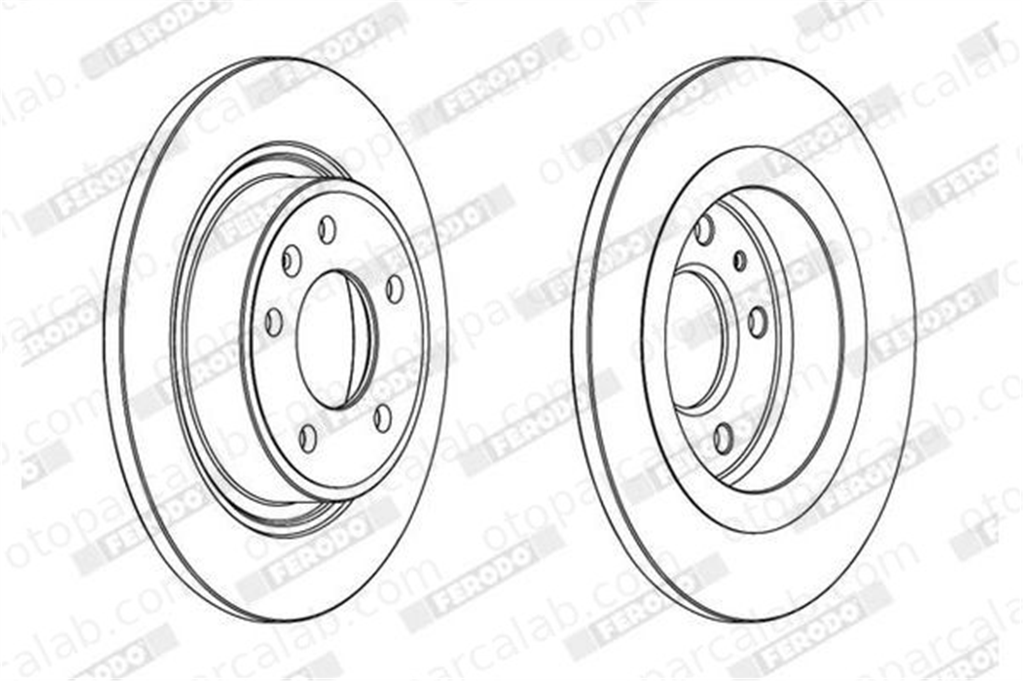 FERODO DDF1871C Fren Disk Ayna Arka Sağ ve Sol OPEL ASTRA J ASTRA J Sports Tourer 13502138 569075