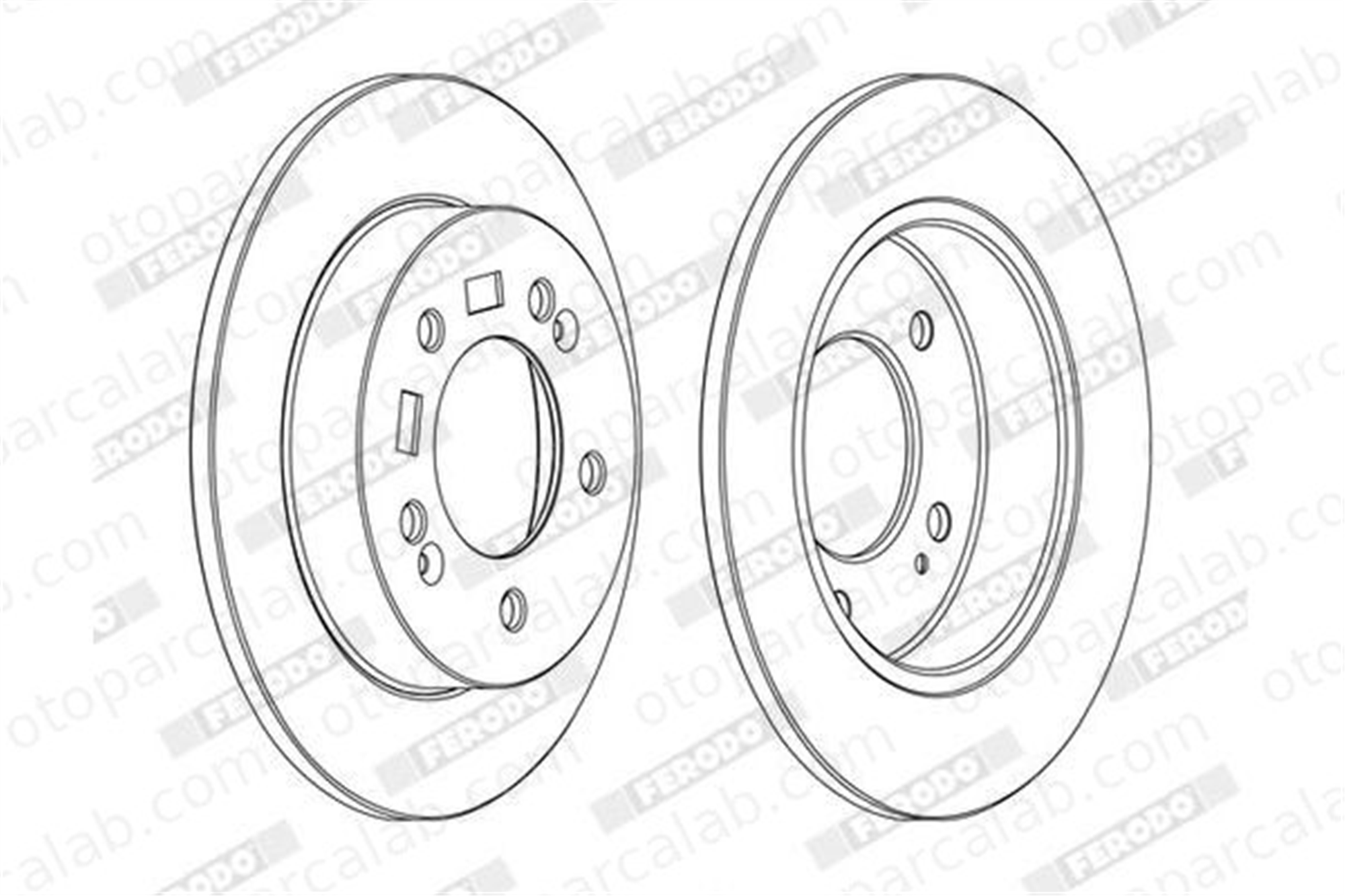 FERODO DDF1874C Fren Disk Ayna Arka Sağ ve Sol HYUNDAI ix20 KIA VENGA 584111P300