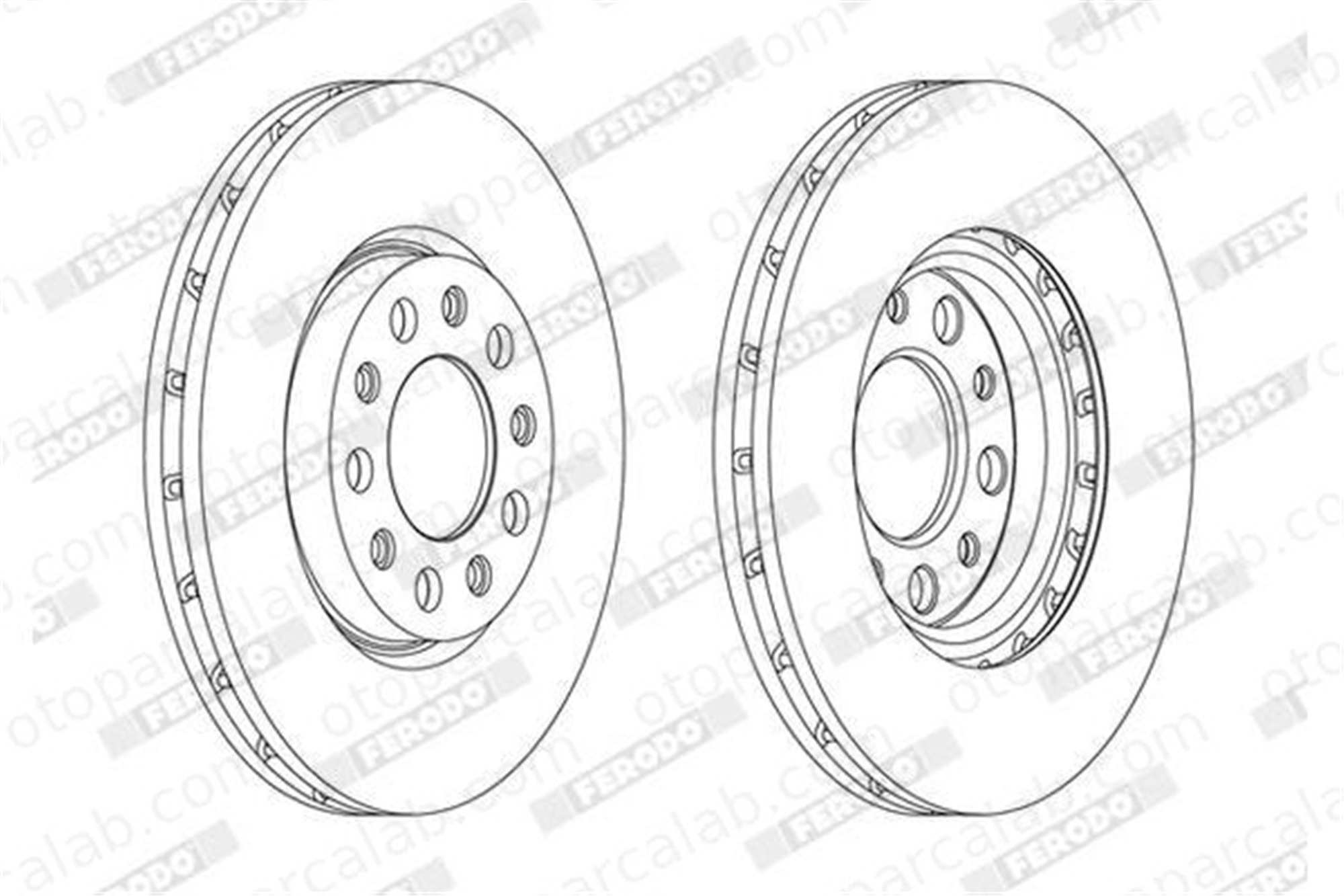 FERODO DDF1956C Fren Disk Ayna Ön Sağ ve Sol FIAT 500X ALFA ROMEO GIULIETTA 51815312 71777095