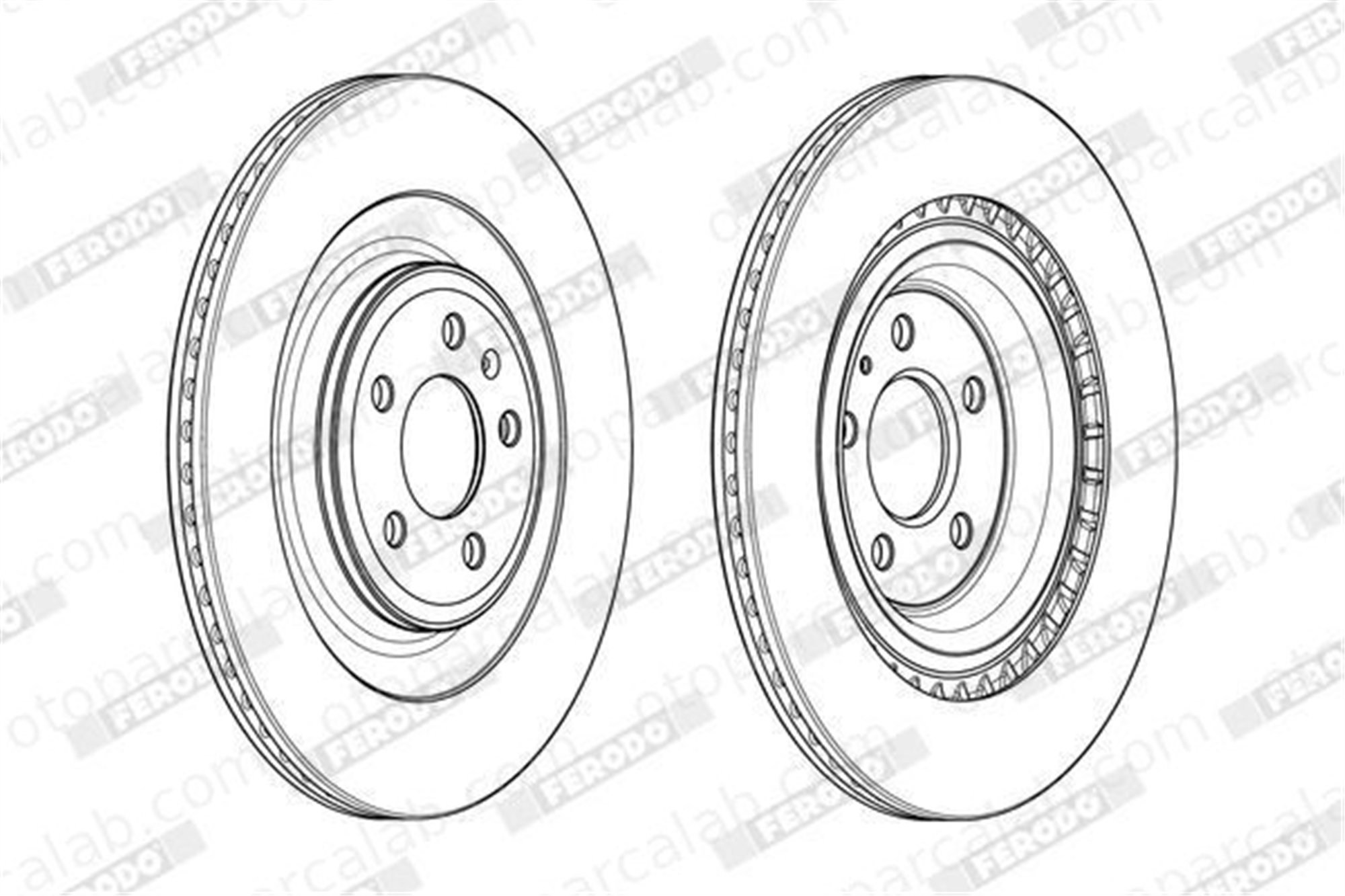FERODO DDF1990C Fren Disk Ayna Arka Sağ ve Sol AUDI A8 D4 A6 C7 4H0615301F 4H0615301K