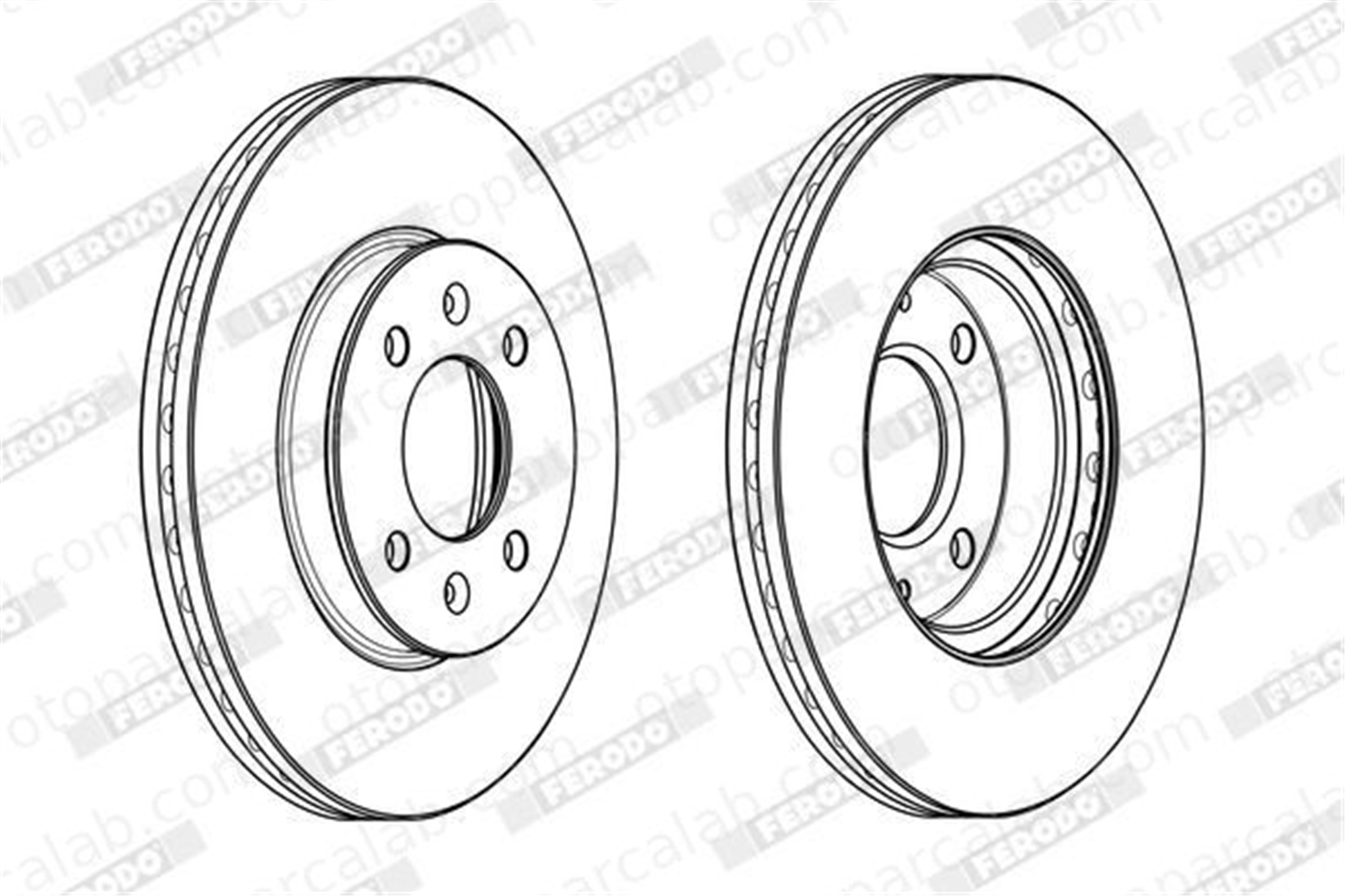 FERODO DDF2089C Fren Disk Ayna Ön Sağ ve Sol HYUNDAI ACCENT IV Sedan KIA RIO III 517120U000 517121R000