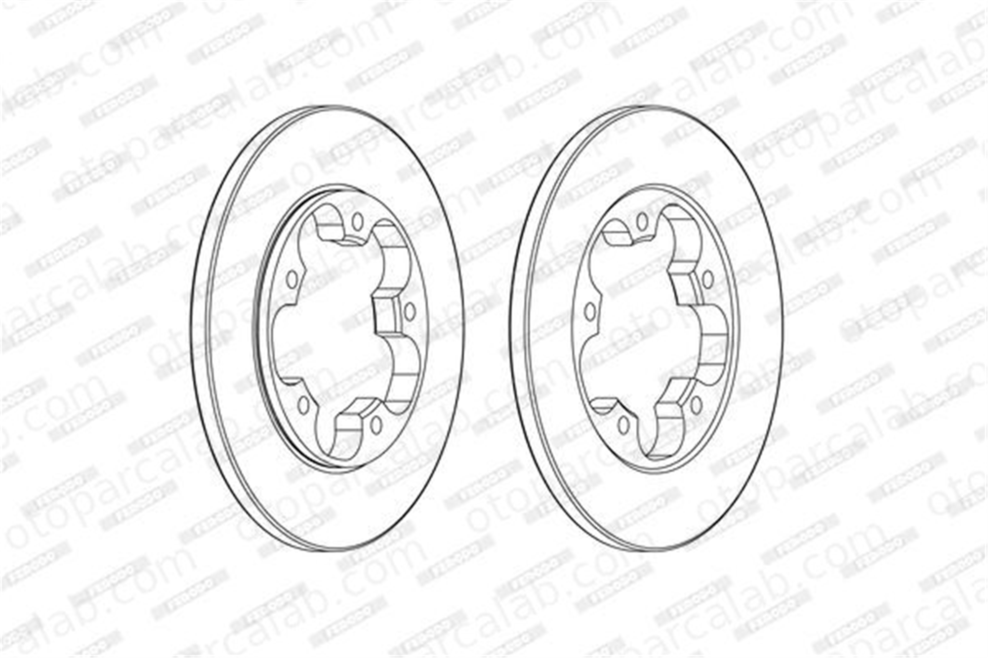 FERODO DDF2484C Fren Disk Ayna Arka Sağ ve Sol FORD TRANSIT V363 Panelvan/Van TRANSIT V363 Platform şasi 1815599 2226519