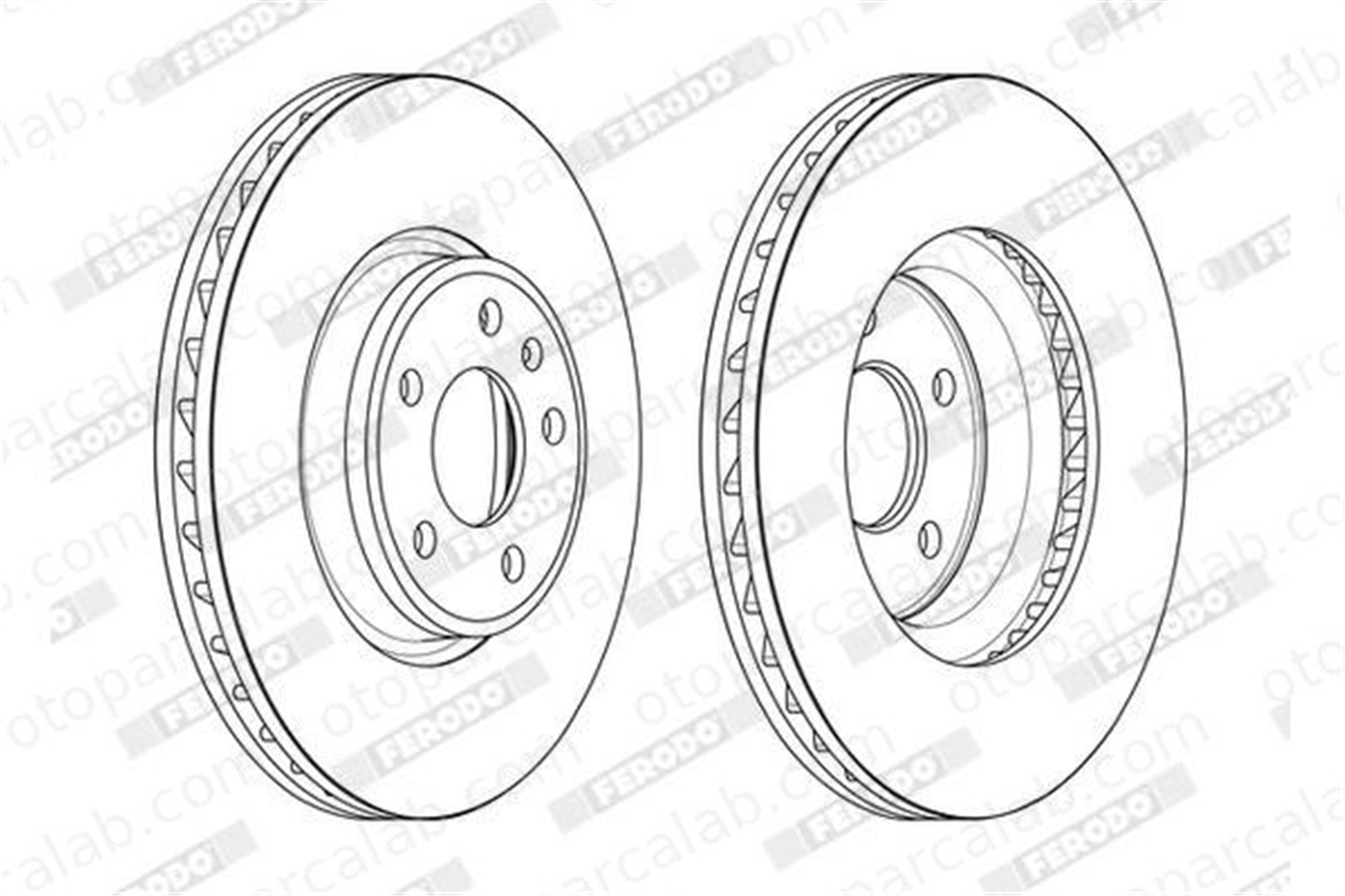 FERODO DDF2596C-1 Fren Disk Ayna Ön Sağ ve Sol AUDI A4 B9 Avant A6 C8 Avant 8W0615301H 80A615301