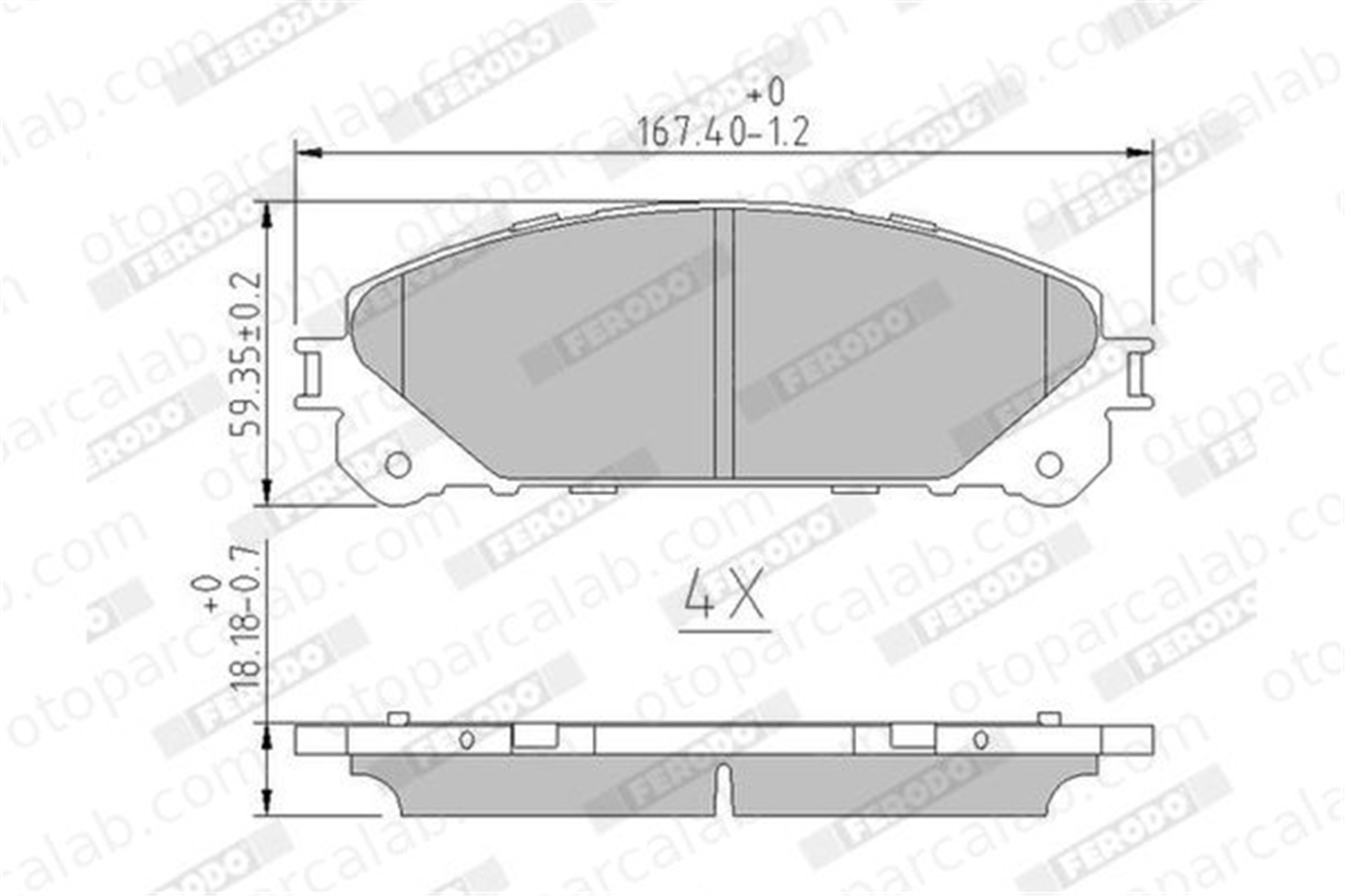 FERODO FDB4354 Fren Disk Balata Ön TOYOTA RAV 4 V LEXUS RX FDB4354 446548150
