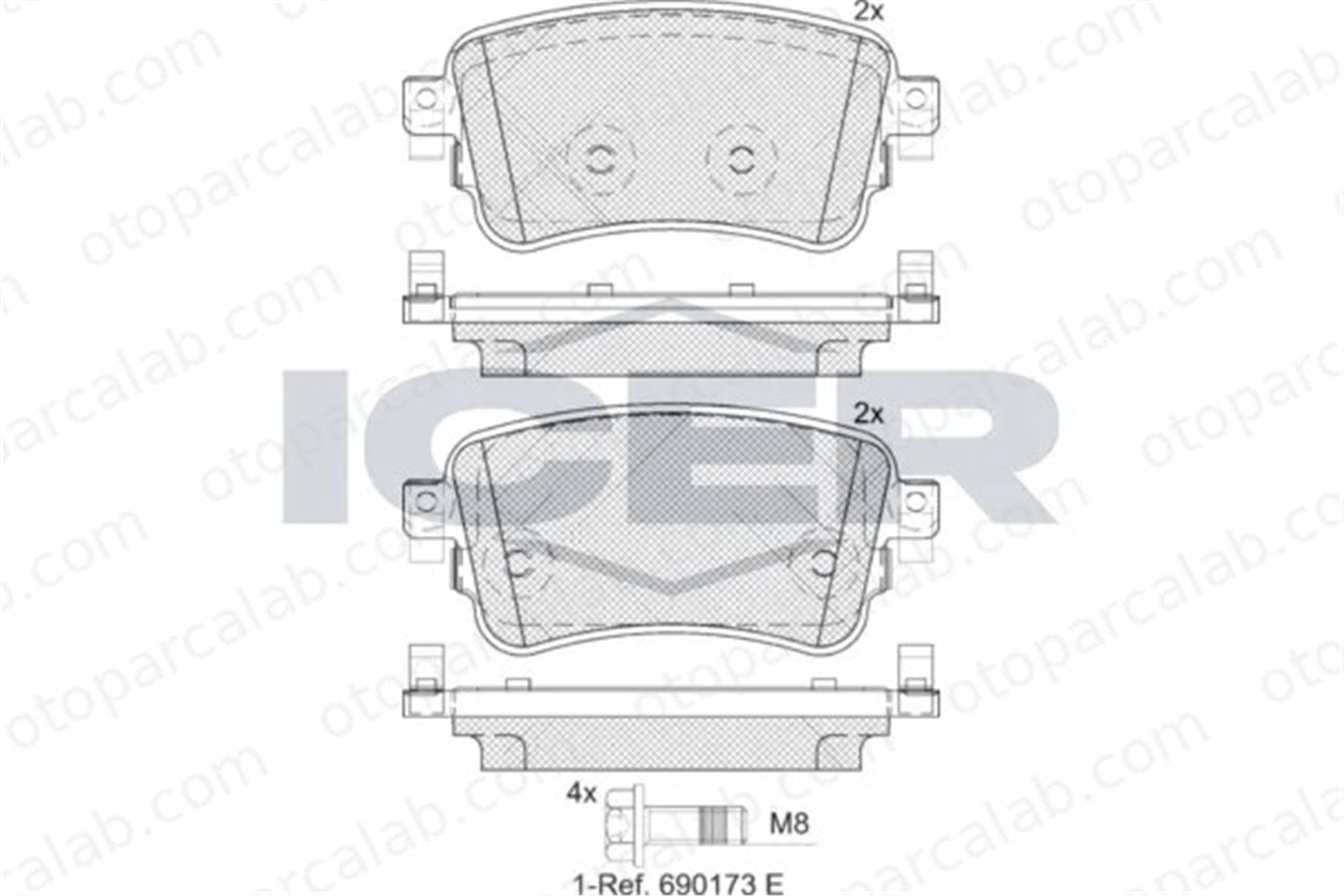 FIAT ORJINAL 155254430 Fren Disk Balata Ön CITROËN SPACETOURER Minibüs/Otobüs JUMPY Panelvan/Van 155254430 1617936880