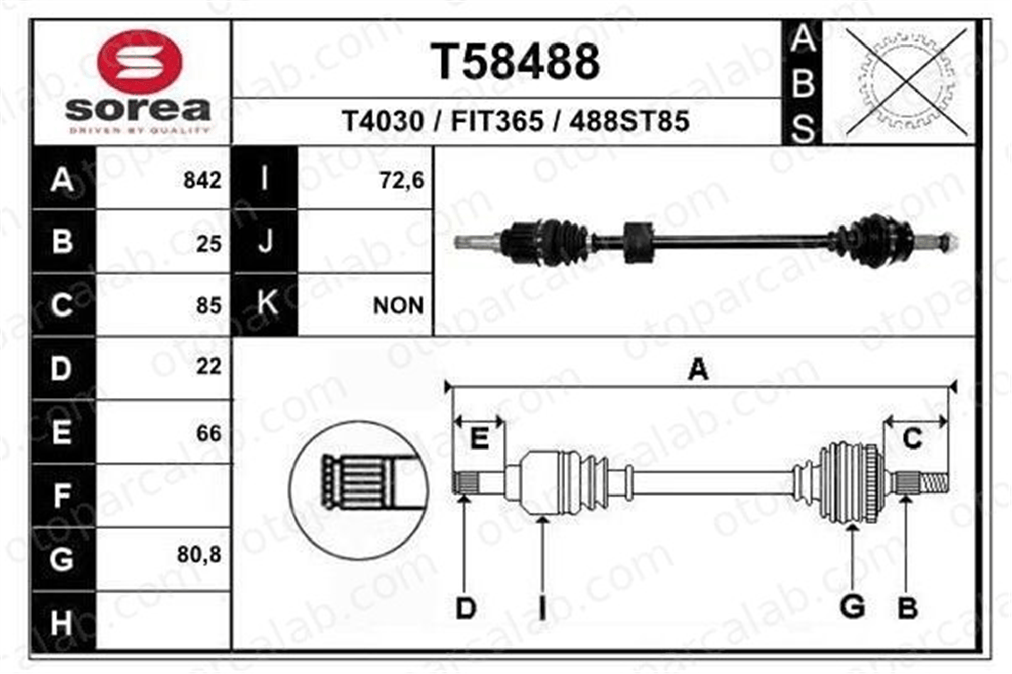 FIAT ORJINAL 52065091 Aks Komple Ön Sağ veya Sol FIAT PANDA PANDA VAN 52065091 FI332R