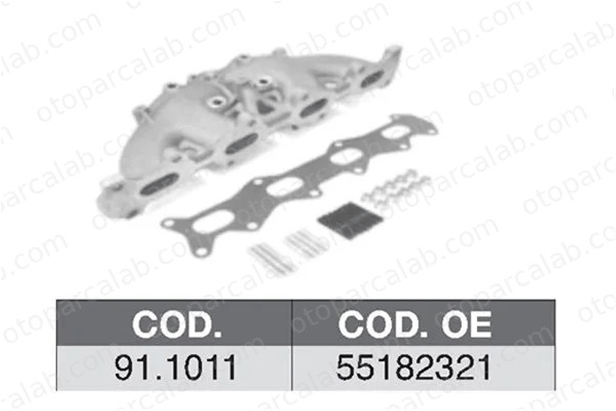 FIAT ORJINAL 55182321 Egzoz Manifold FIAT DOBLO Kasa/büyük limuzin DOBLO MPV 55182321