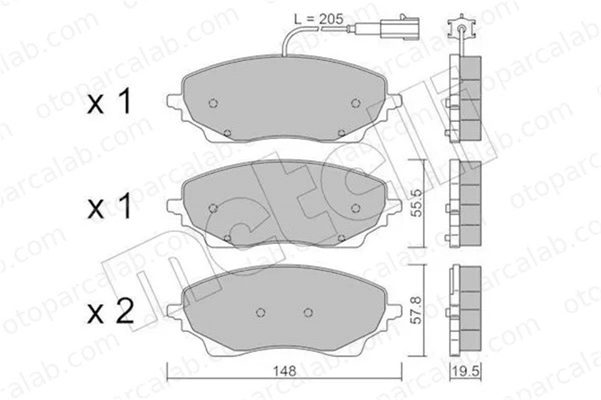 FIAT ORJINAL 77369188 Fren Disk Balata Arka CITROËN JUMPER II Panelvan/Van | RELAY FIAT DUCATO Panelvan/Van 77369188 77369092