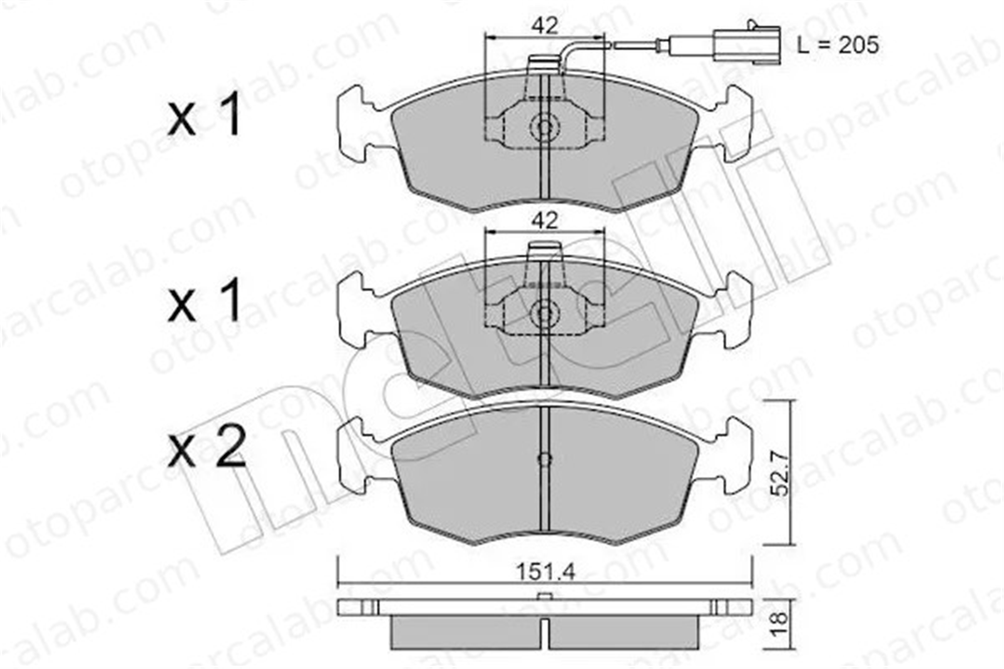 FIAT ORJINAL 9947954 Fren Disk Balata Ön FIAT PALIO PALIO Weekend 9947954 71738151