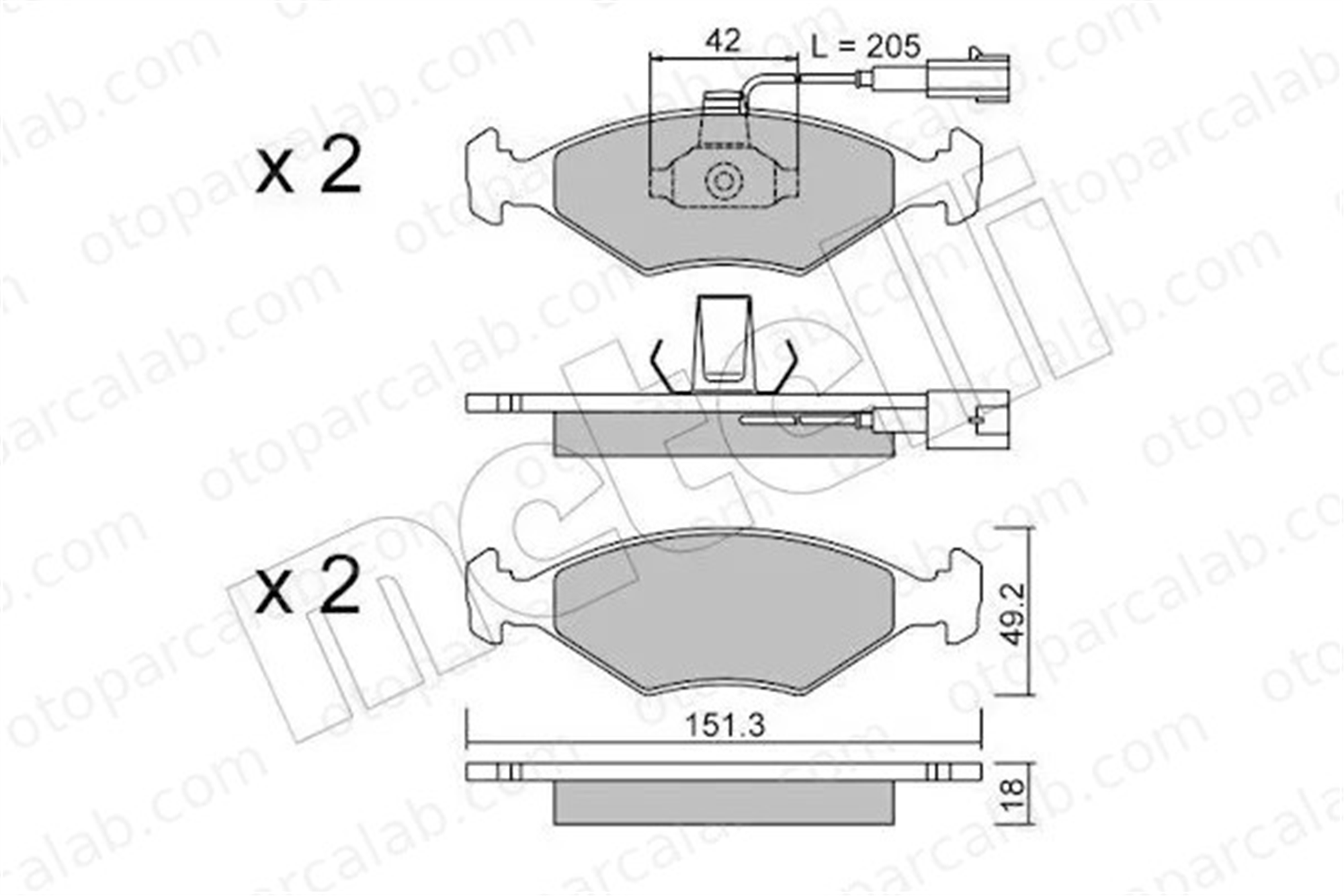 FIAT ORJINAL 9948037 Fren Disk Balata Ön FIAT PALIO PALIO Weekend 9948037 71738155