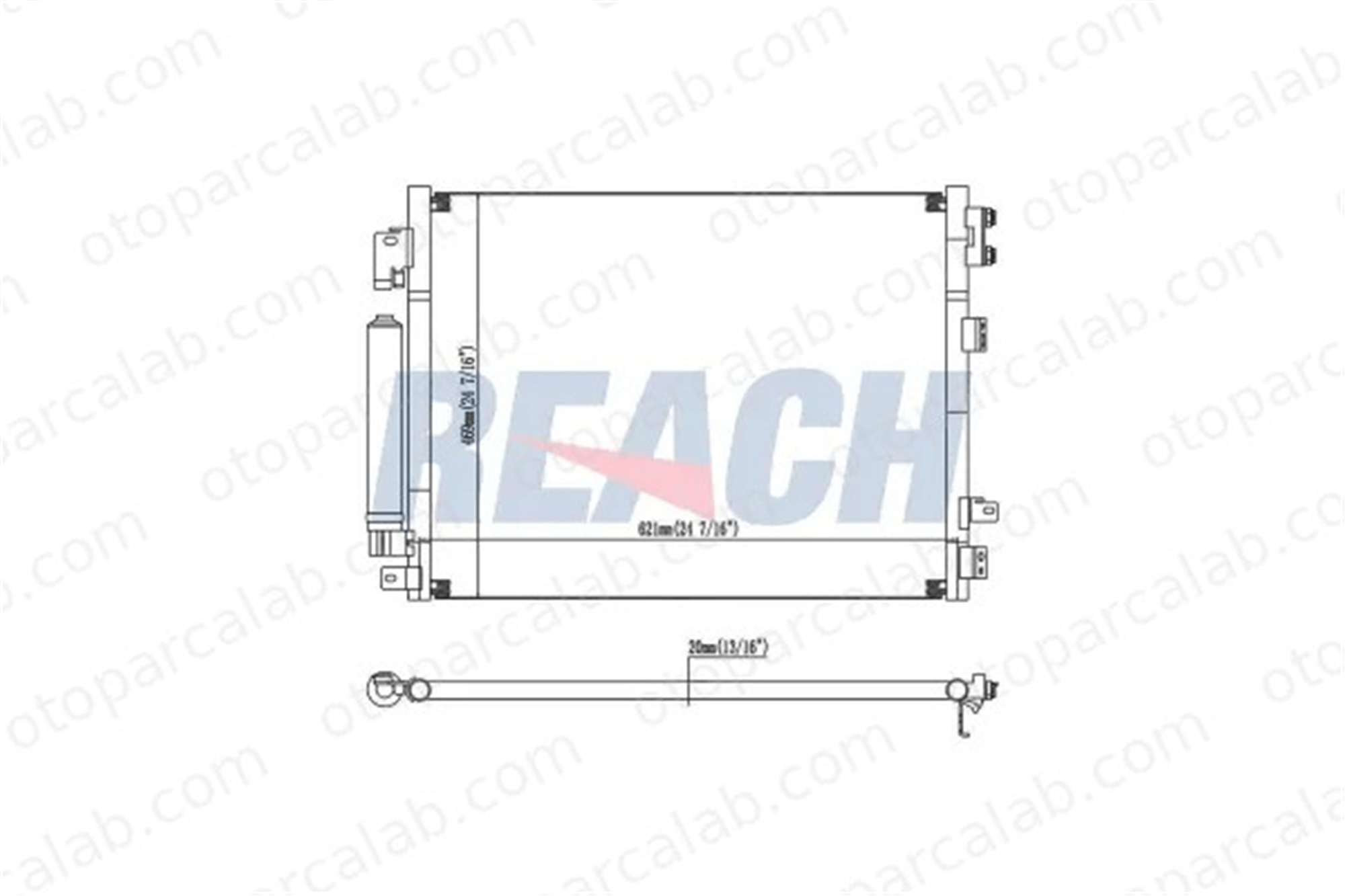 FIAT ORJINAL K68085784AA Klima Radyatörü DODGE CHARGER LANCIA THEMA K68085784AA 68085784AA