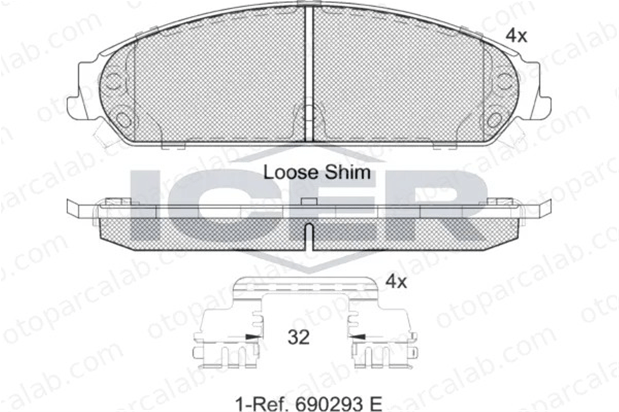 FIAT ORJINAL K68147681AB Fren Disk Balata Ön CHRYSLER 300C 300C Touring K68147681AB 5142558AA