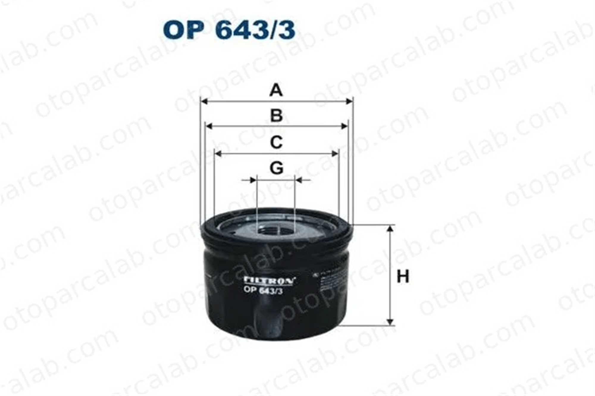 FILTRON OP 643/3 Yağ Filtresi BELARUS Series 100 RENAULT RAPID Kasa/büyük limuzin OP6433 8933004195