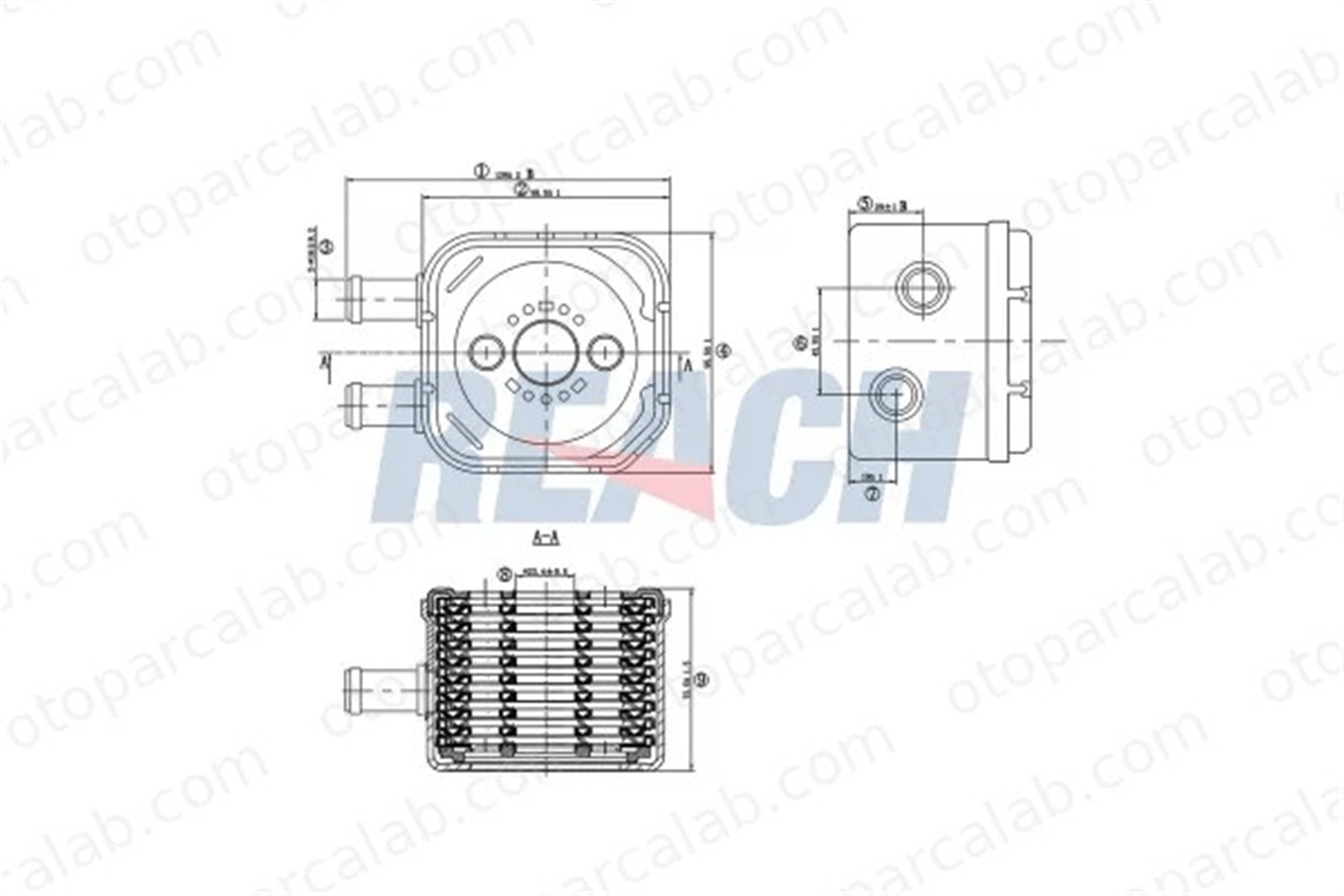 FITPART FIT04010037W Motor Yağ Soğutucu AUDI A6 C5 Avant A6 C5 28117021C 28117021E