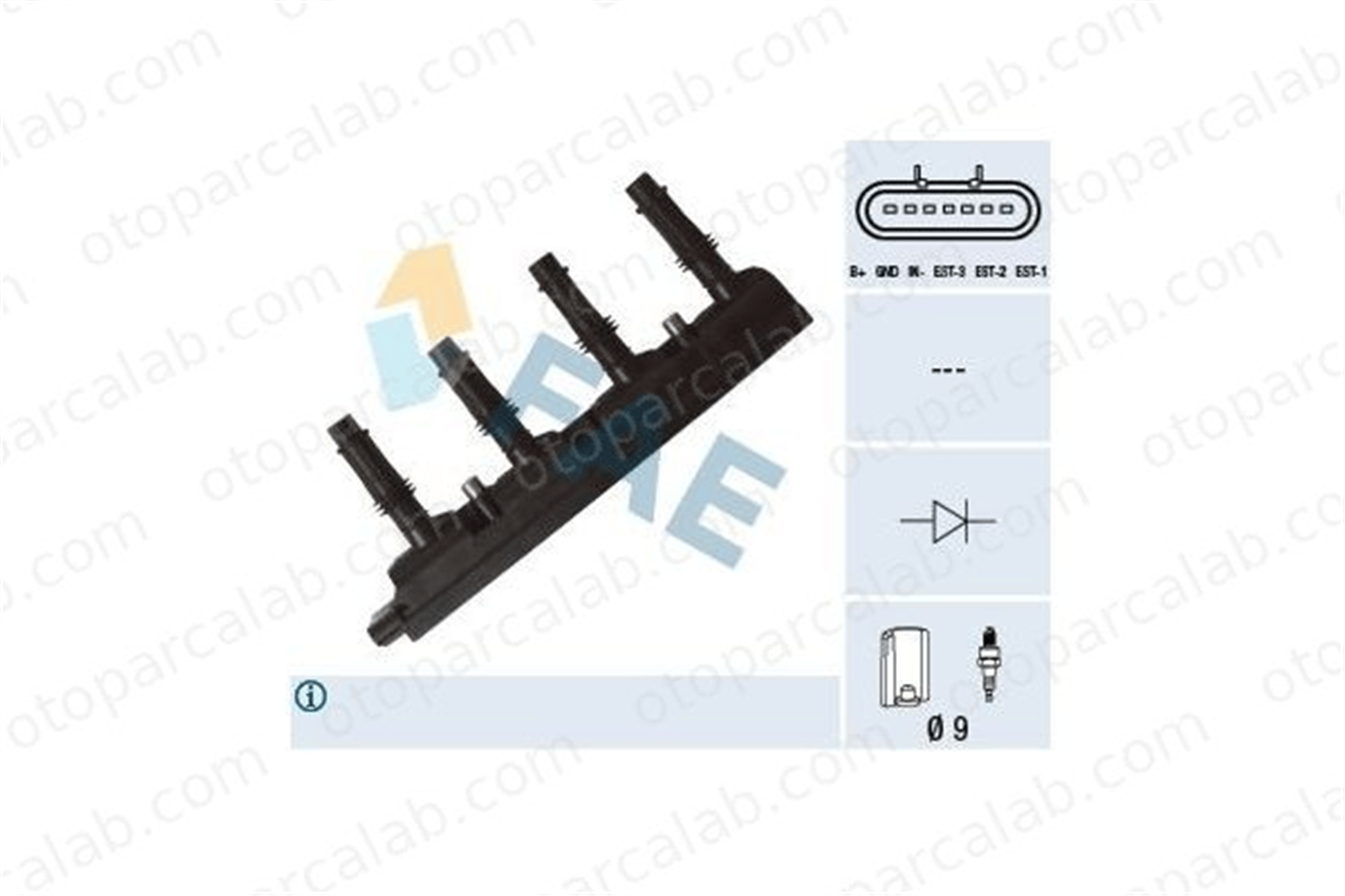FITPART FIT12005004O Ateşleme Bobini OPEL CORSA D CORSA E 25198623 55573735