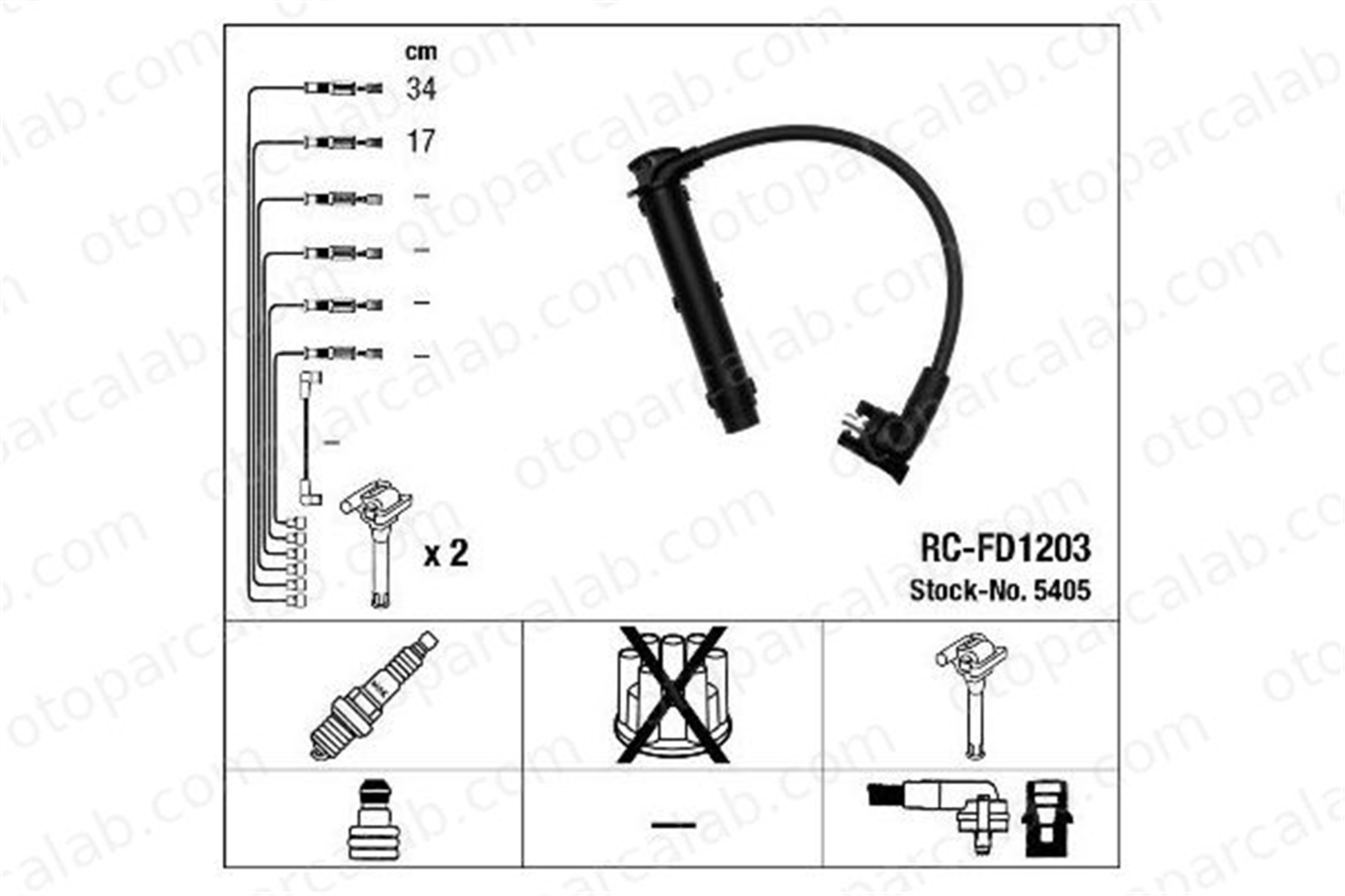 FOMOCO 91XF12284AC Buji Kablosu FORD ESCORT VI SCORPIO II 91XF12284AC 6828806