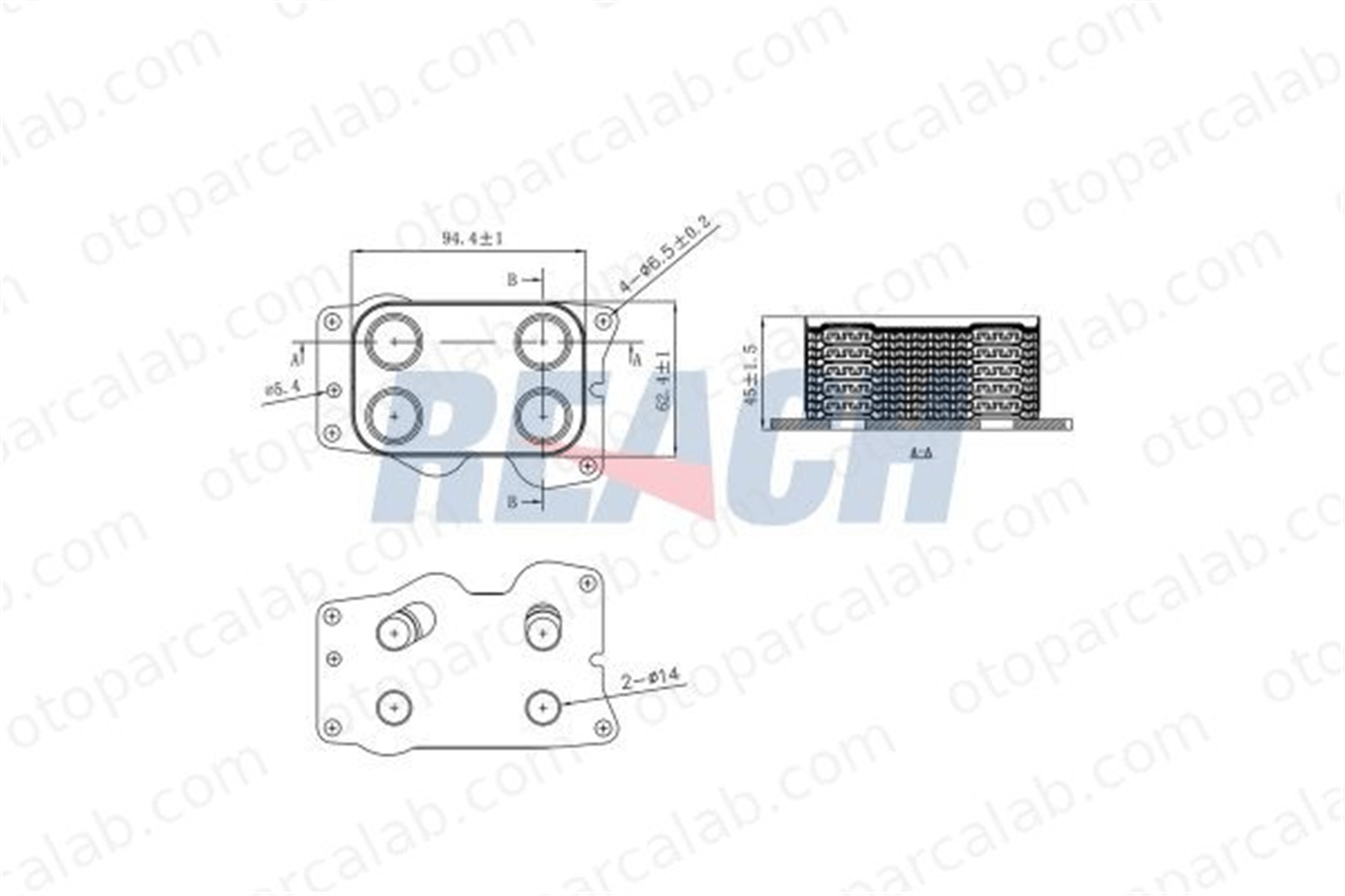 FOMOCO 9M5Q6L625AB Motor Yağ Soğutucu FORD KUGA II CITROËN JUMPY 3M5Q6L625BC 1103L3
